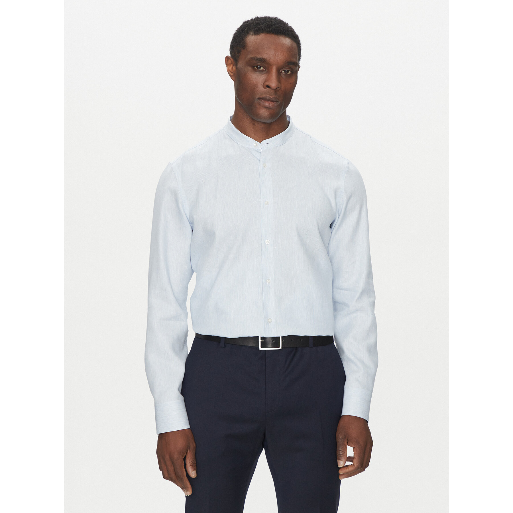 BOSS Hemd H-HANK-standup-214 50539233 Himmelblau Slim Fit
