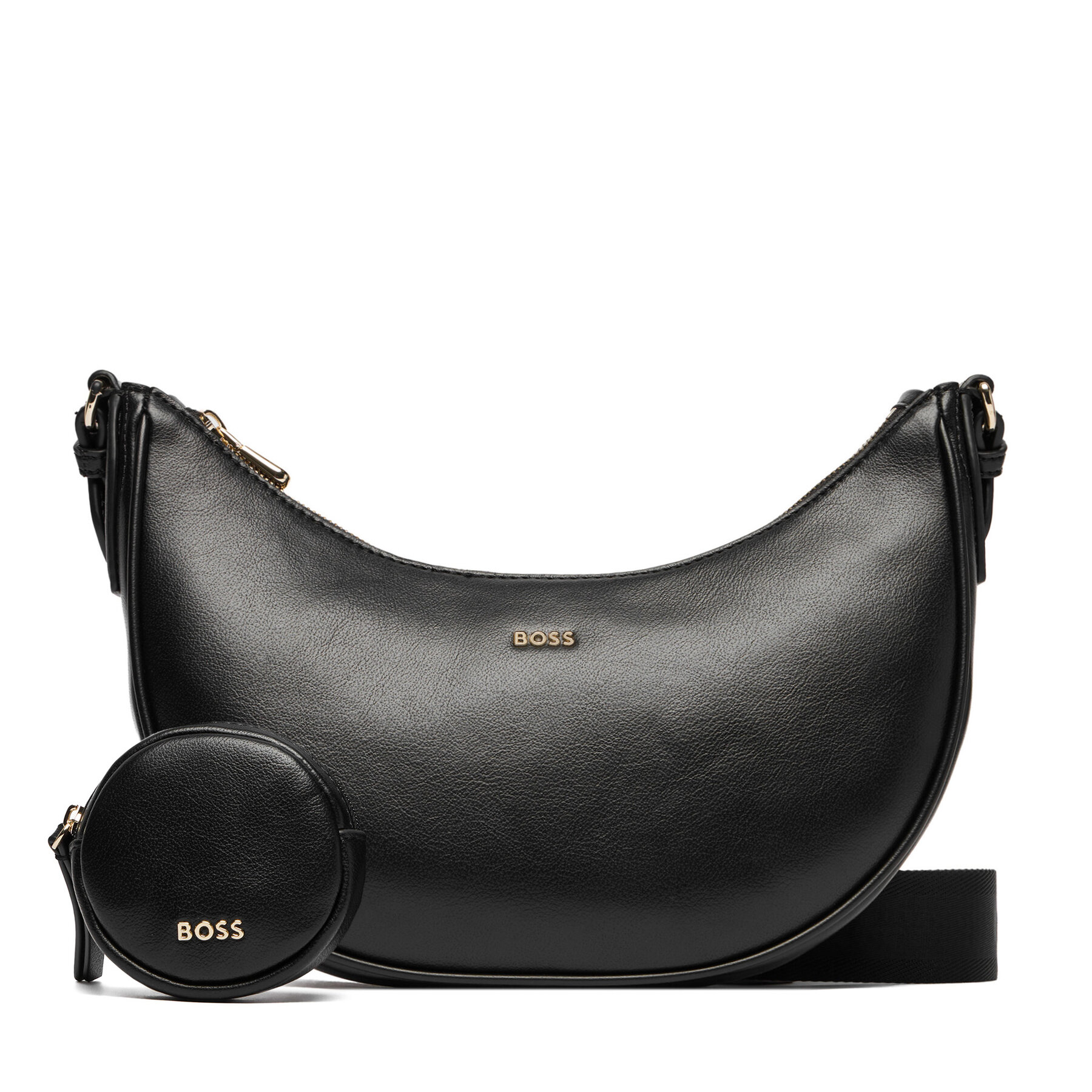 Дамска чанта BOSS Sandy Halfmoon 50558133 Черен