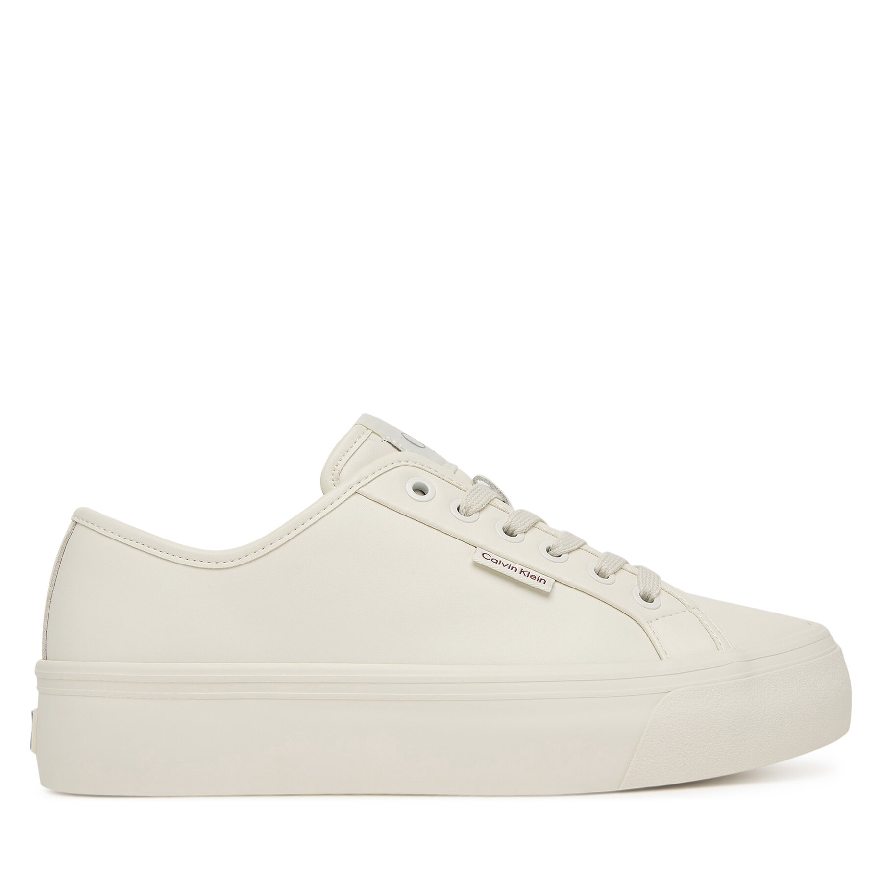 Sneakers Calvin Klein Vulc Flatf Lace Up Lth YW0YW01932 Bianco