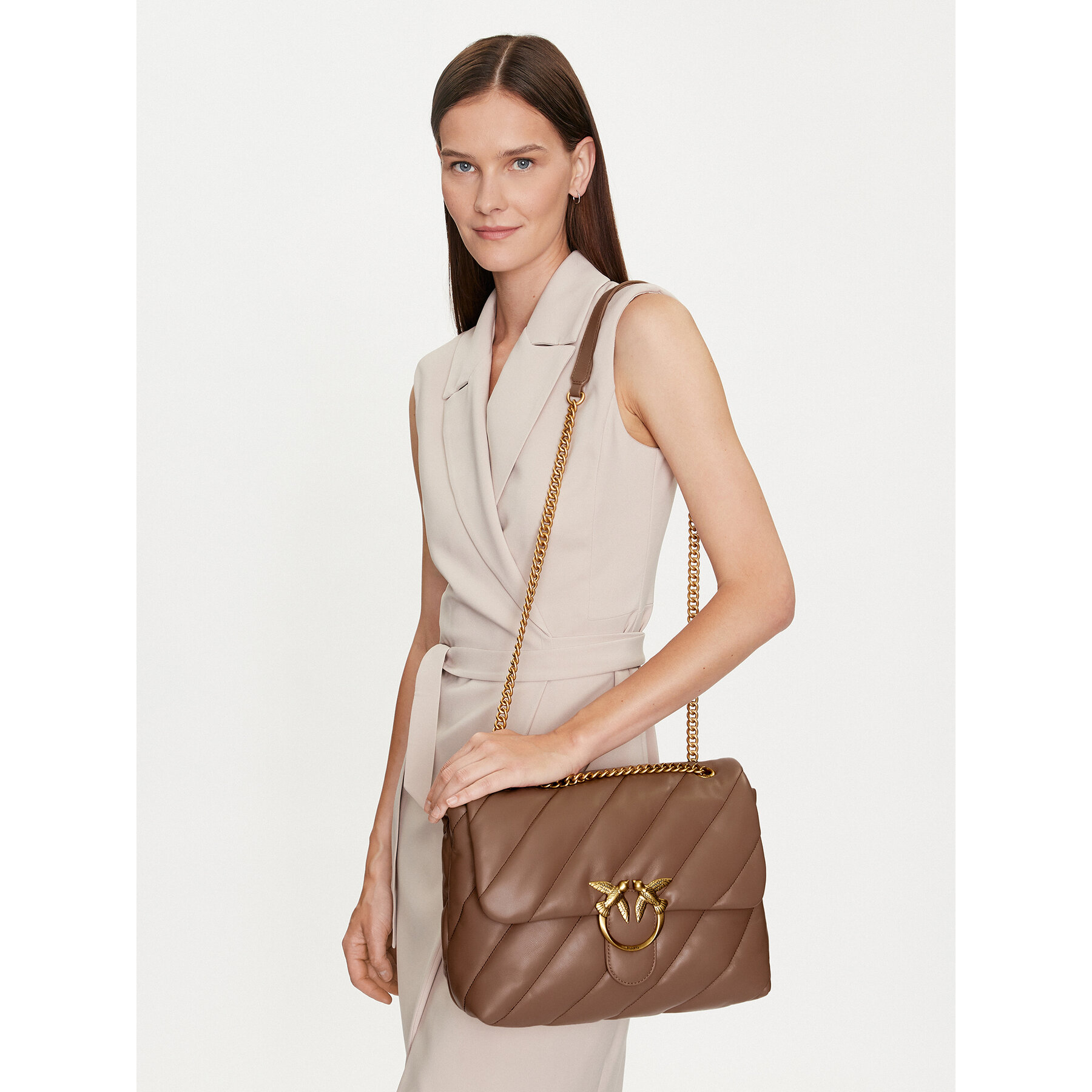 Дамска чанта PINKO Love Big Puff Cl . AI 23-24 PLTT 100037 A0F2 Бежов