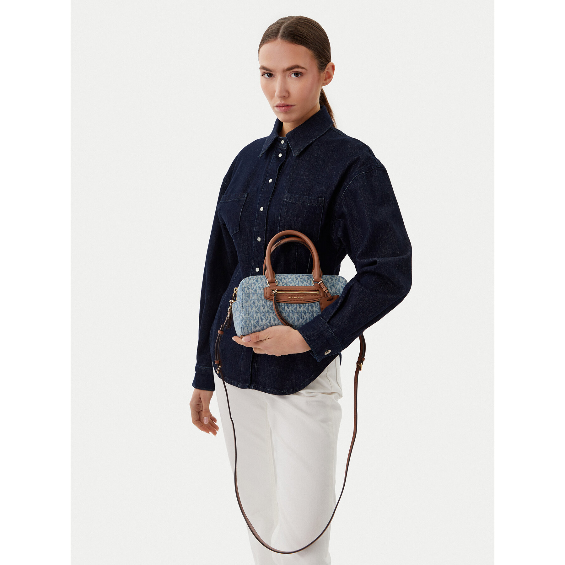 Τσάντα MICHAEL Michael Kors Jet Set 32S6GTVC0C Μπλε