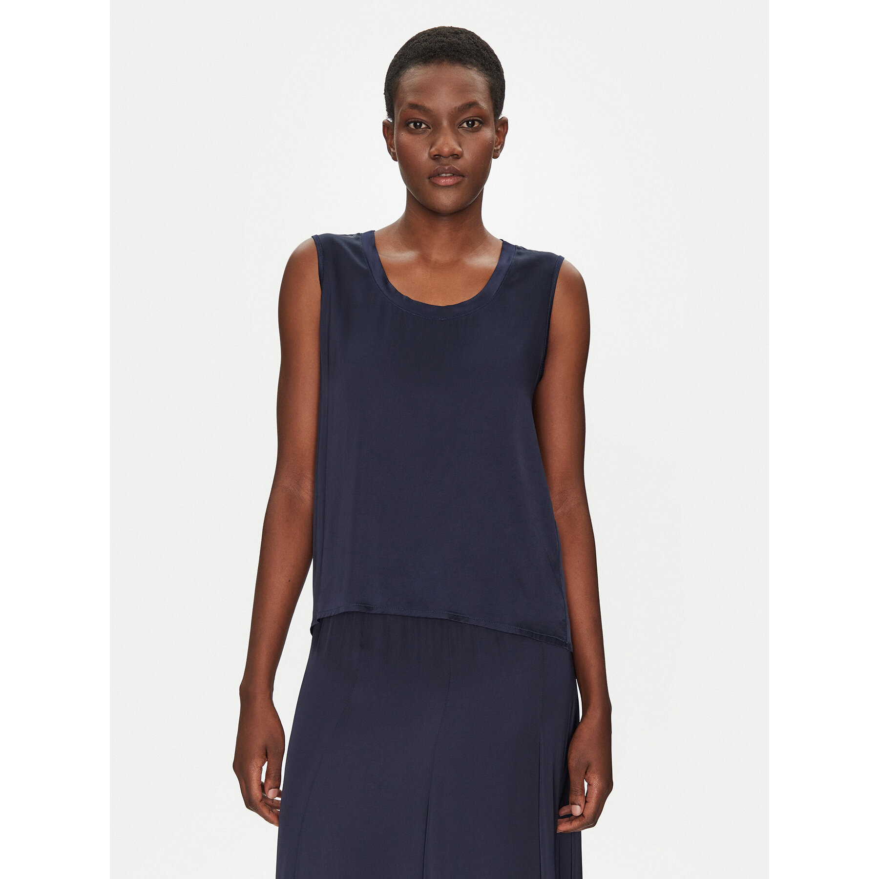 ViCOLO Bluse TD0006 Dunkelblau Relaxed Fit