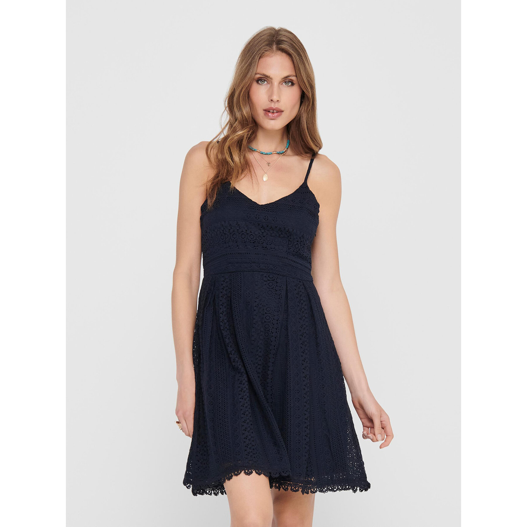 ONLY Coctailkleid 15204799 Dunkelblau Regular Fit