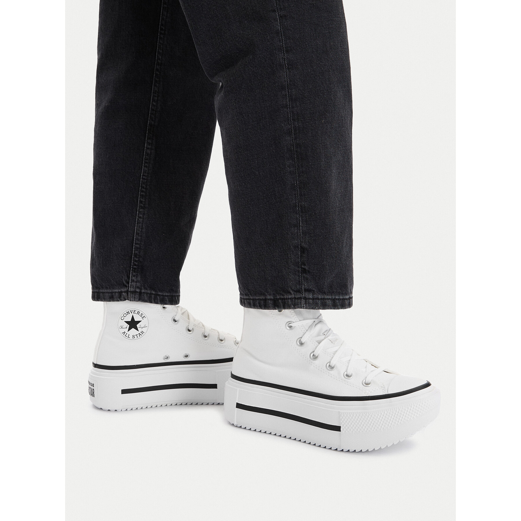 Modne superge Converse Chuck Taylor All Star Lift Double Stack A12976C Bela