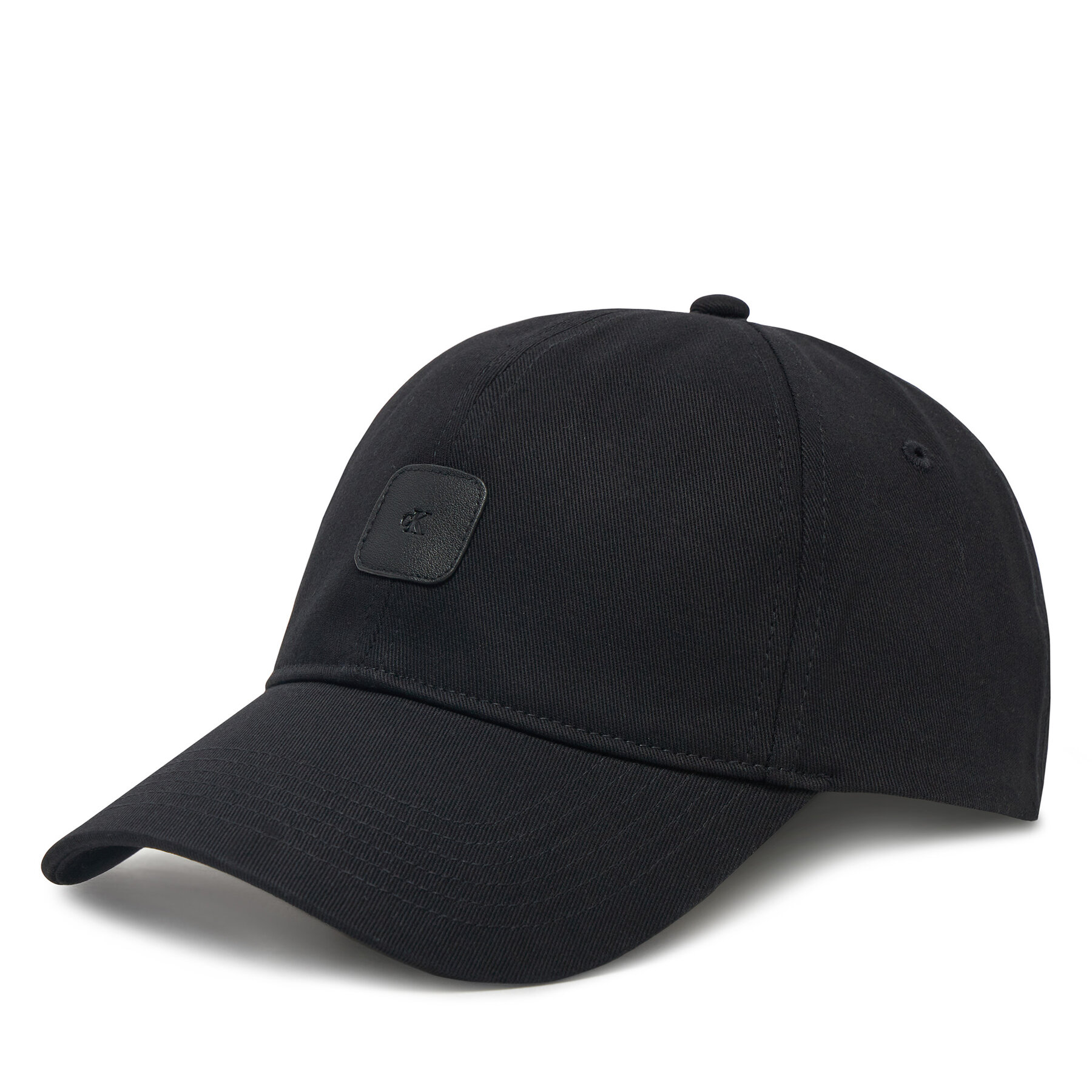 Șapcă Calvin Klein Jeans Mono Leather Patch Twill Cap LV04K5052G Negru