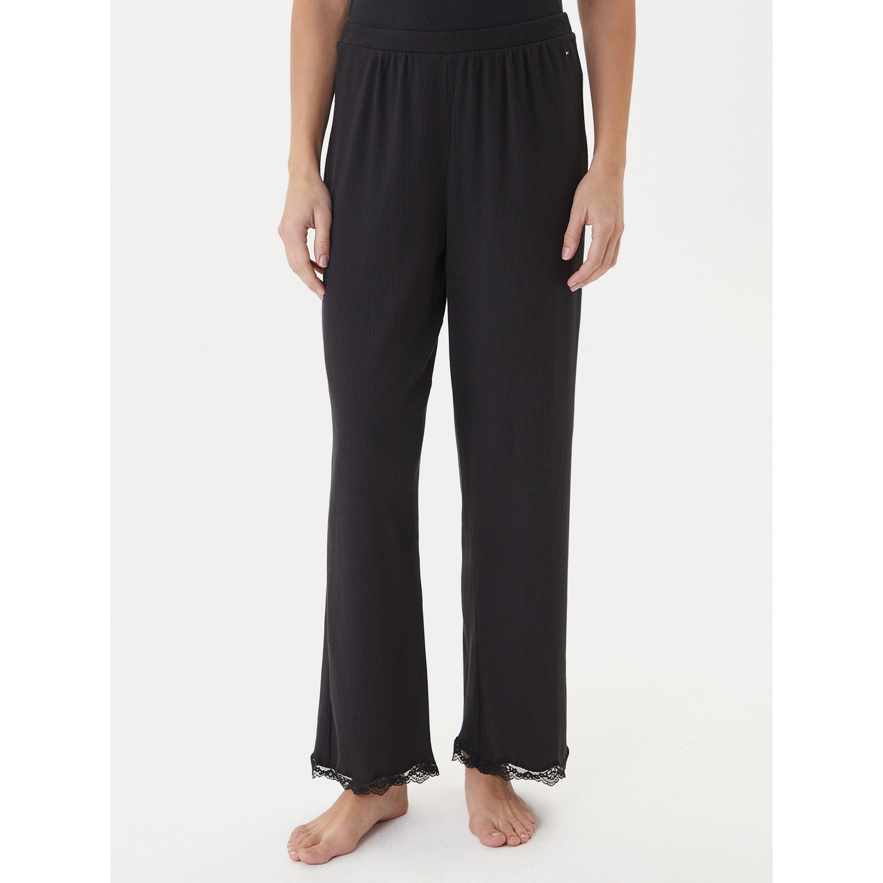 Tommy Hilfiger Pyjamahose UW0UW06074 Schwarz Regular Fit
