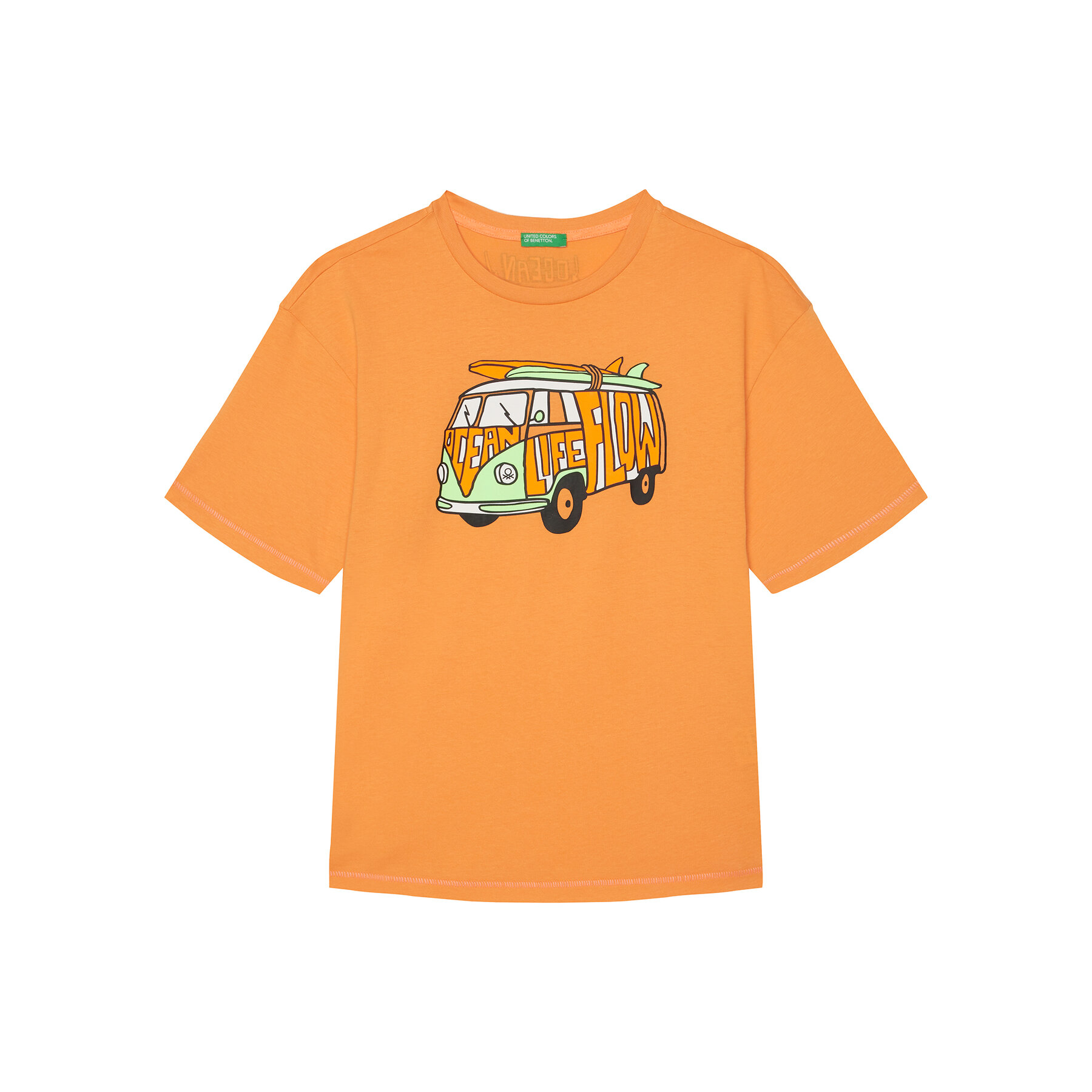 United Colors Of Benetton T-shirt 3I1XC10P6 Arancione Regular Fit