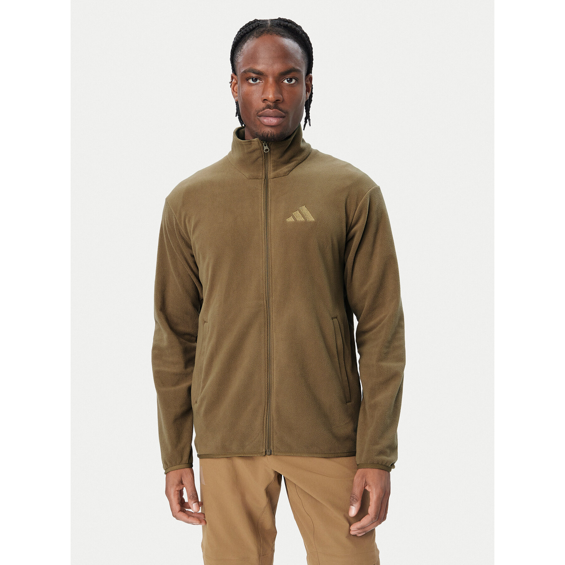 adidas Fleecejacke Terrex Multi Essentials Full Zip Fleece Jacket KY9788 Braun Regular Fit