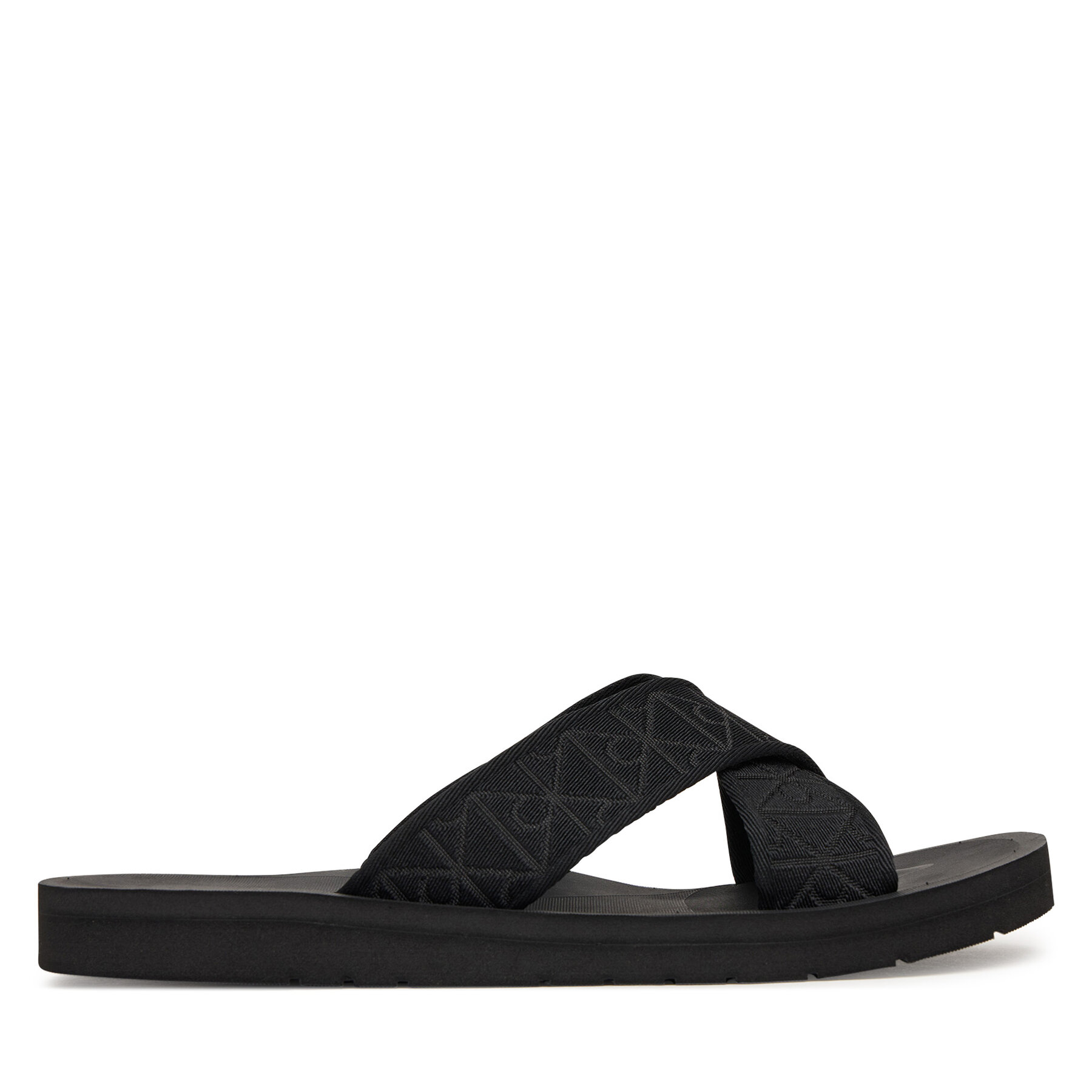 Παντόφλες Calvin Klein Ess Diecut Xcross Wb Aop HM0HM02093 Μαύρο