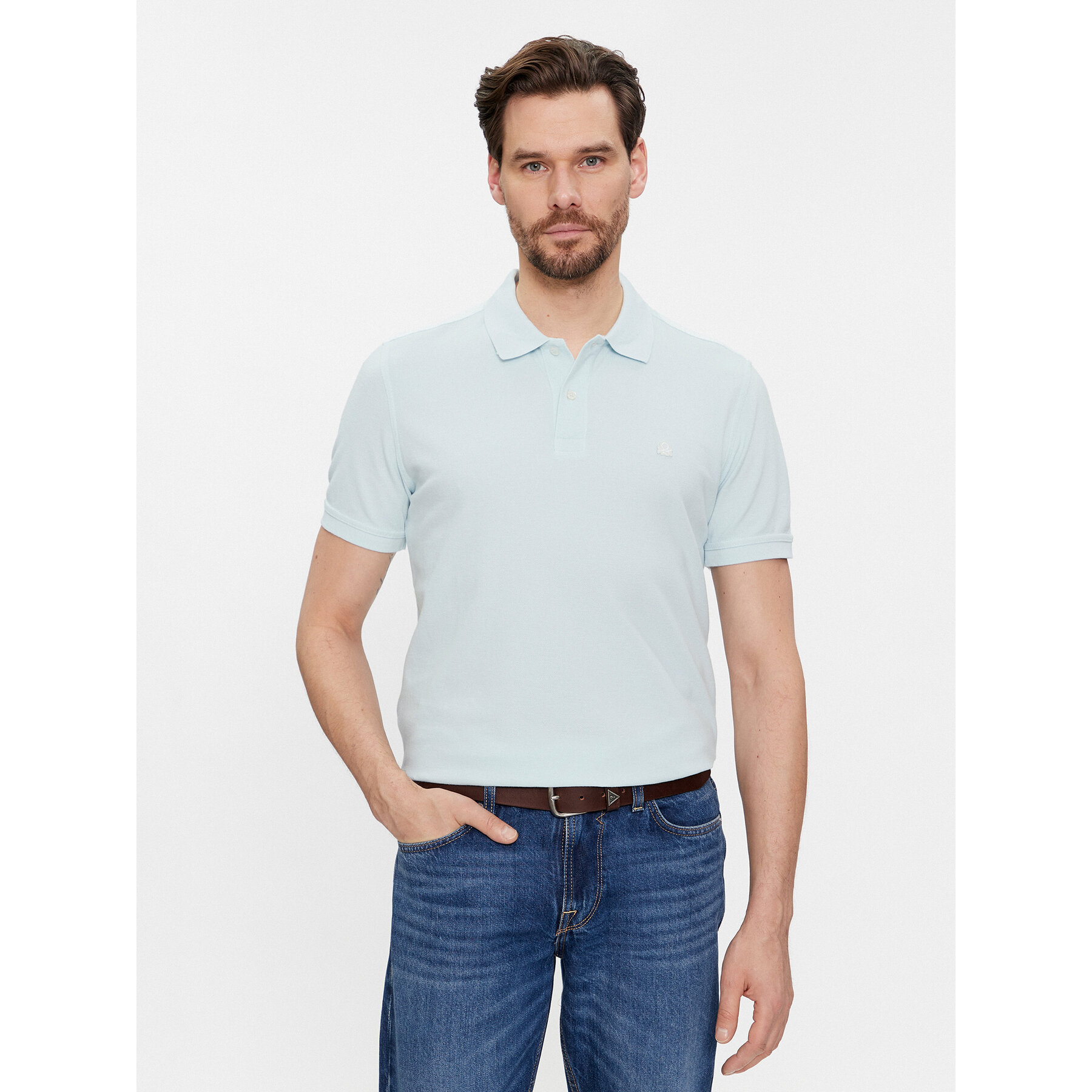 United Colors Of Benetton Polo majica 3089J3179 Modra Regular Fit