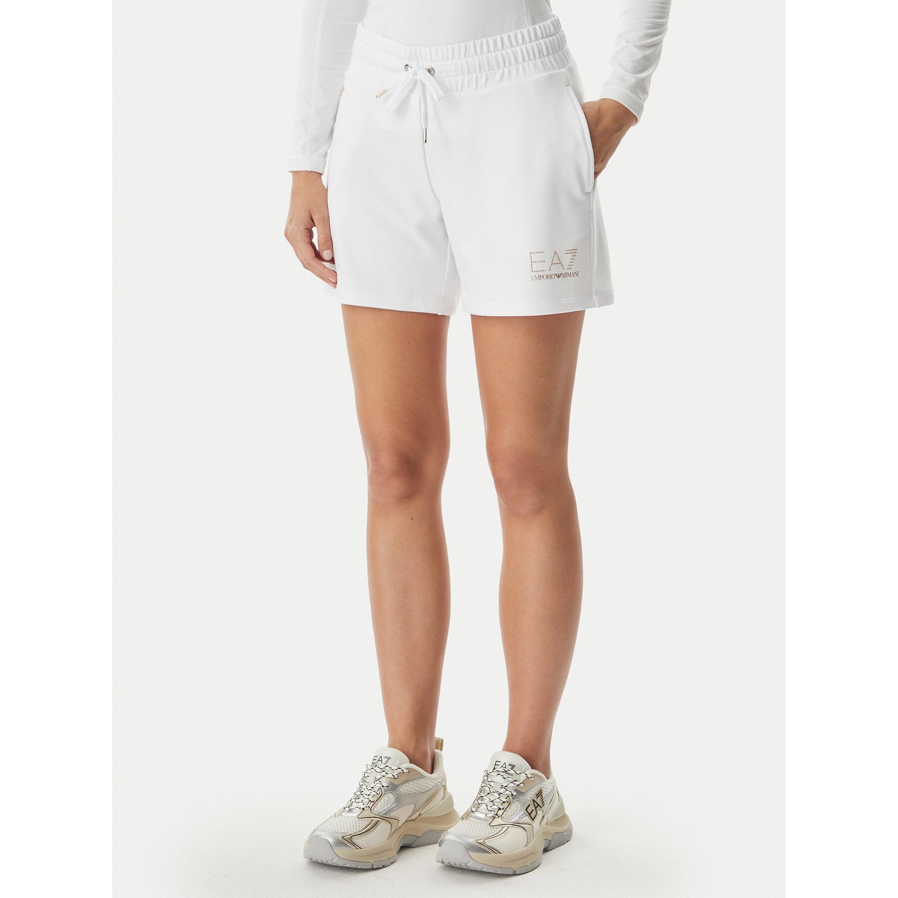 EA7 Emporio Armani Sportshorts 7W000269 AF12482 U0002 Weiß Regular Fit