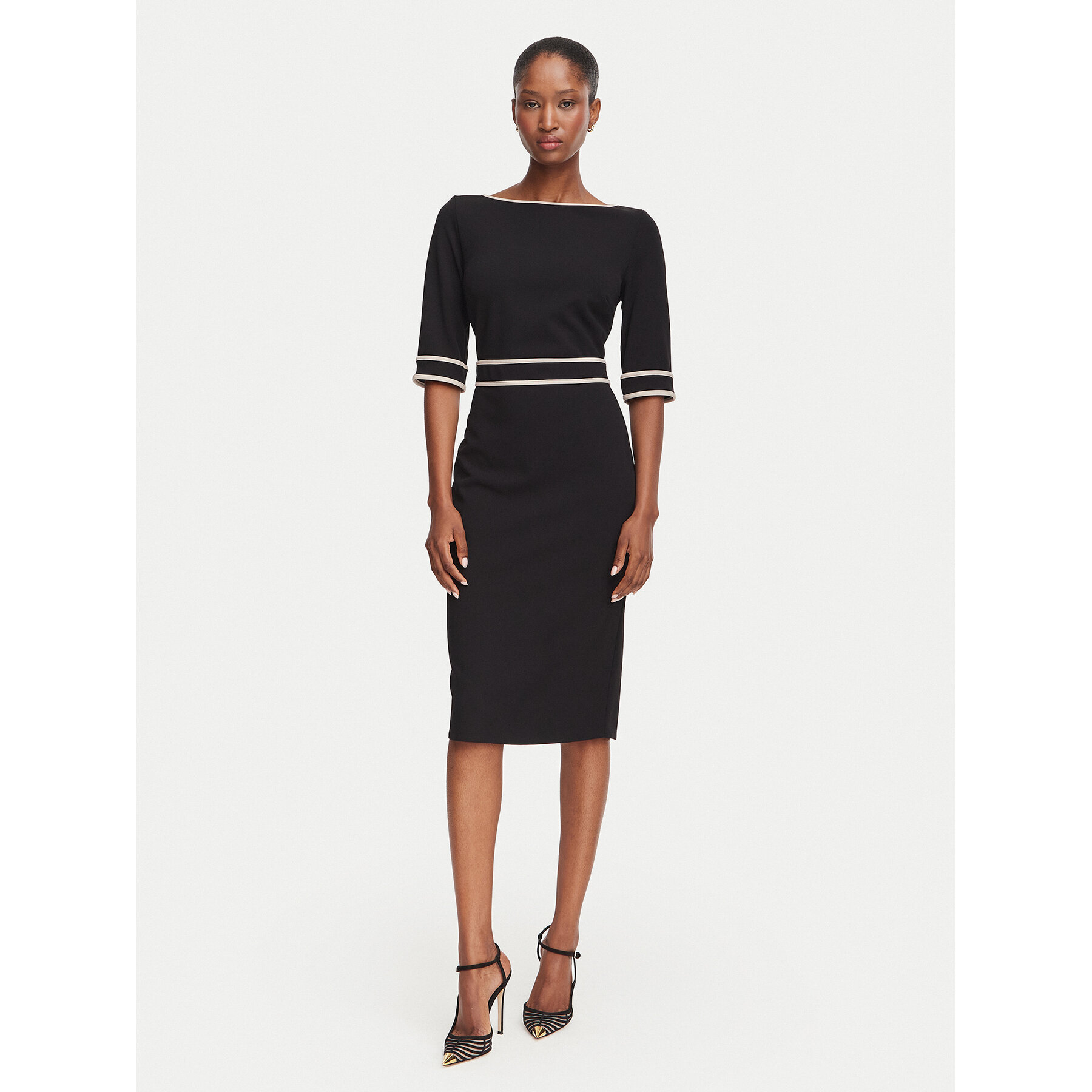 Rinascimento Coctailkleid CFC0131086003 Schwarz Slim Fit