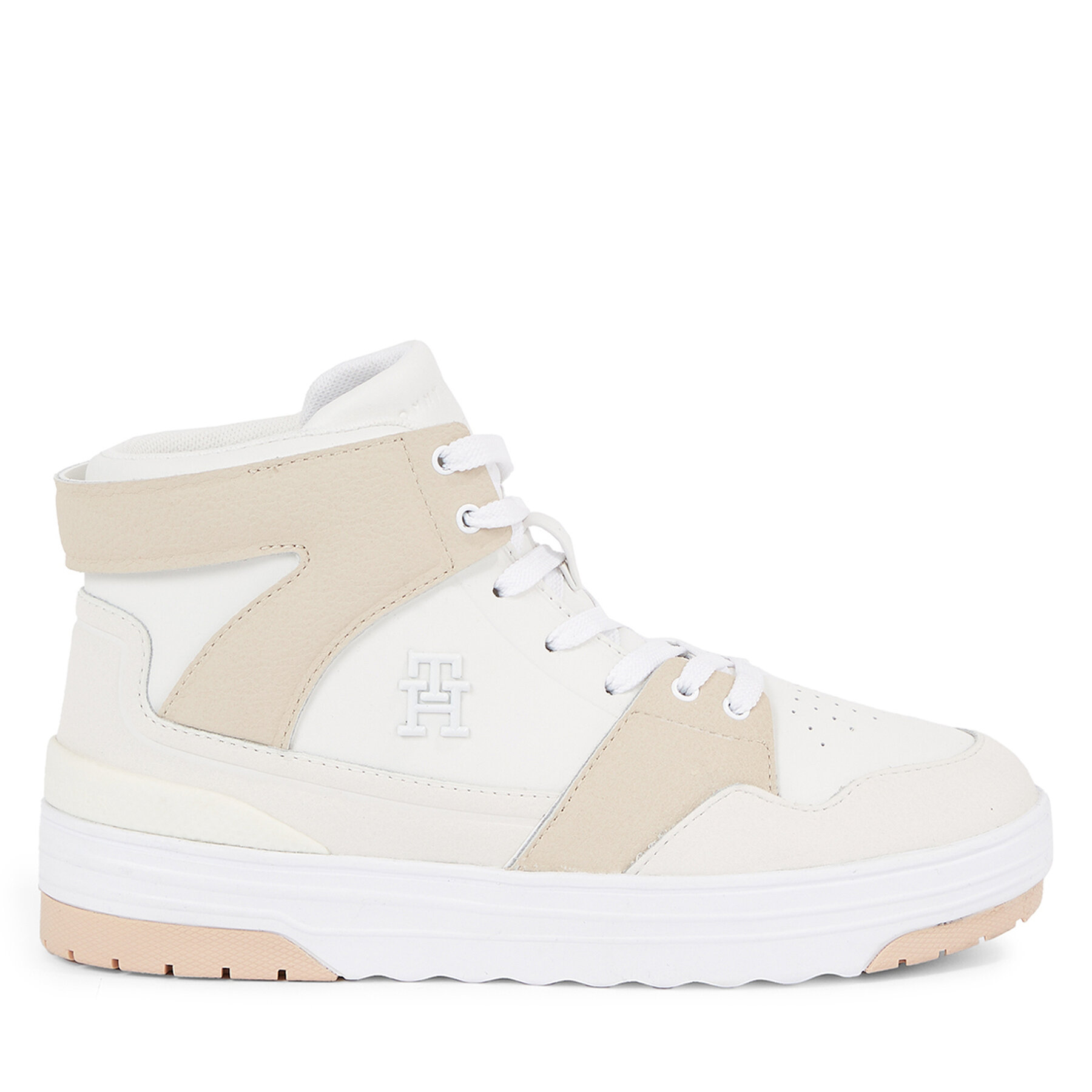 Donna Sneakers Tommy Hilfiger, Taglia 39, Bianco, Th Hi Basket Sneaker FW0FW07308, taglia : 39