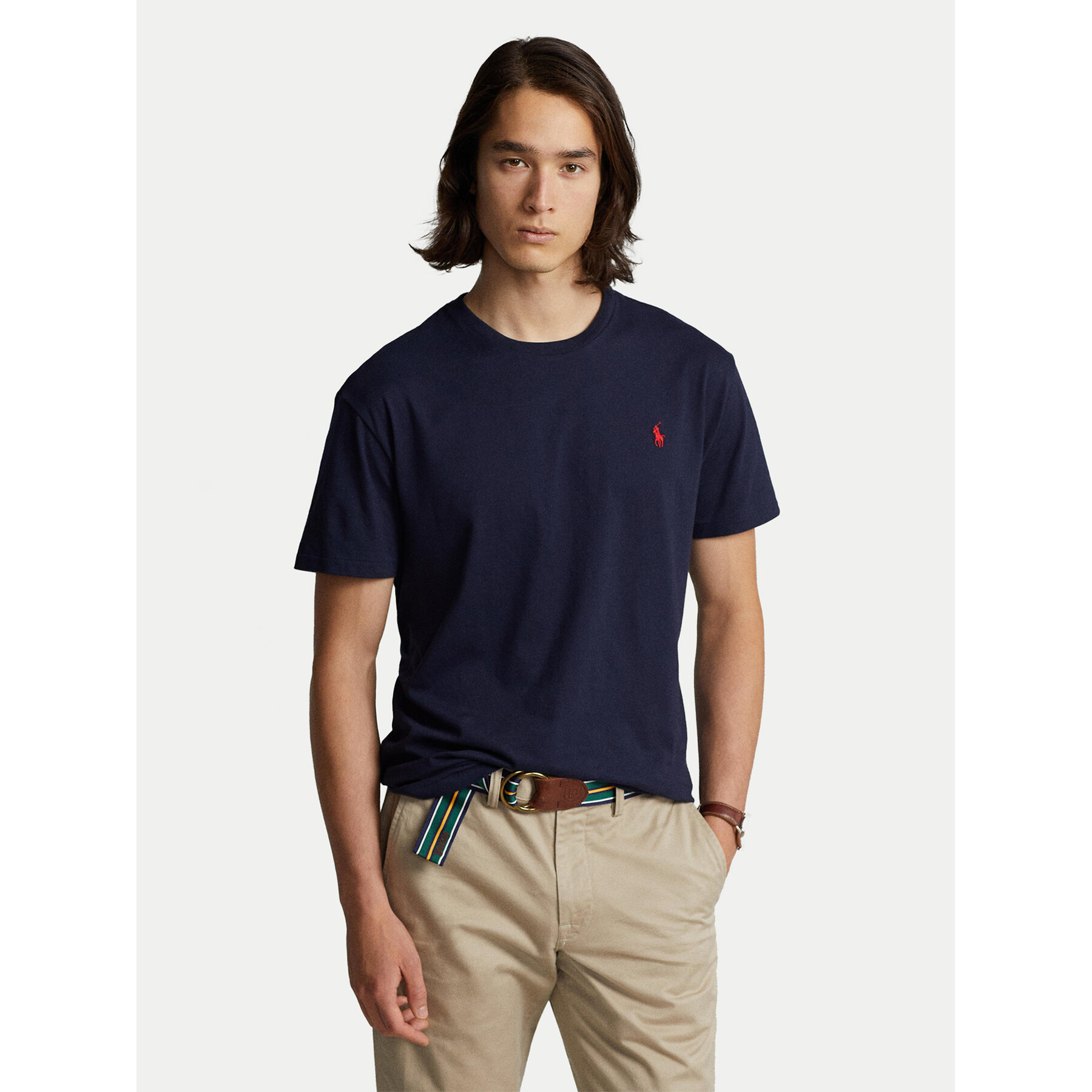 Polo Ralph Lauren T-Shirt Bsr 710680785 Σκούρο μπλε Custom Slim Fit