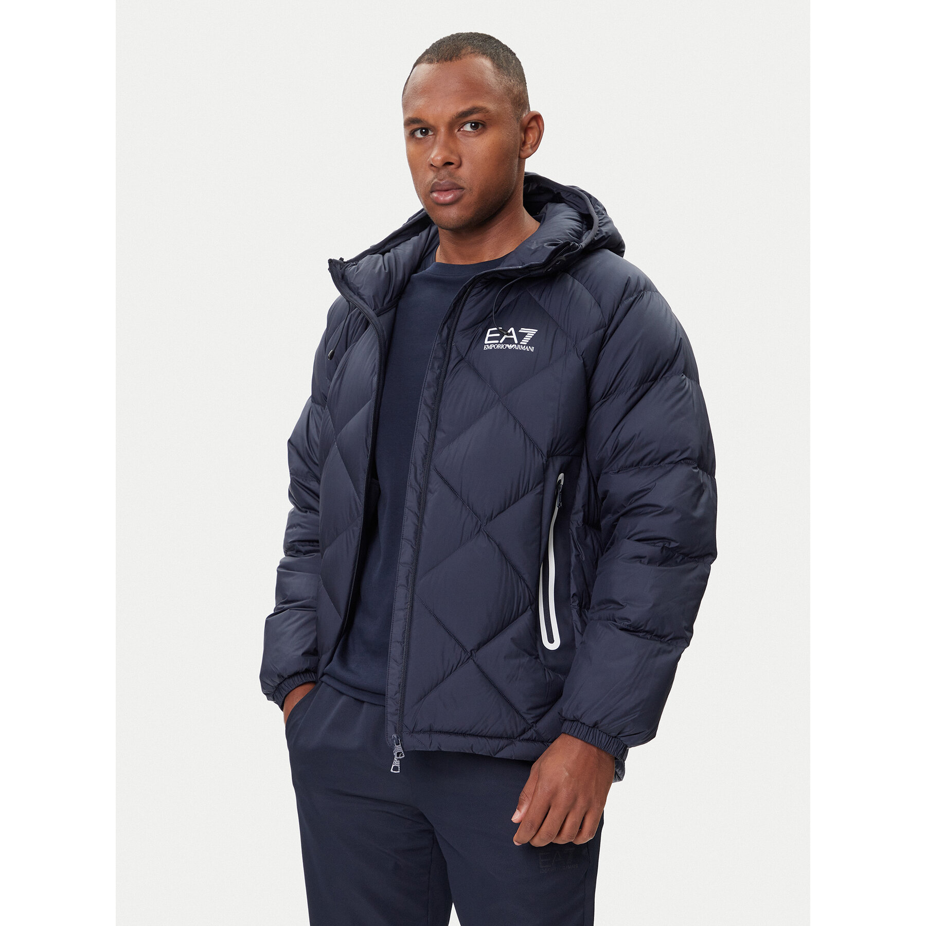 EA7 Emporio Armani Daunenjacke 7M001001 AF15923 UB102 Dunkelblau Modern Fit