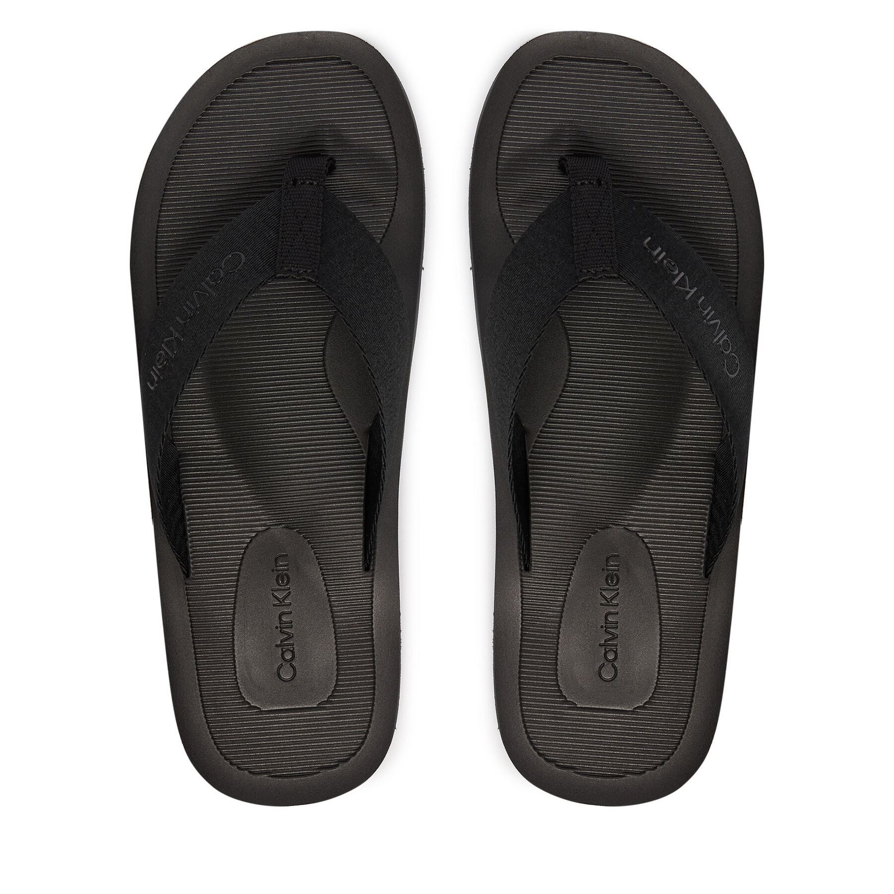 Flip flop Calvin Klein Logo Webbing Strap HM0HM02106 Negru