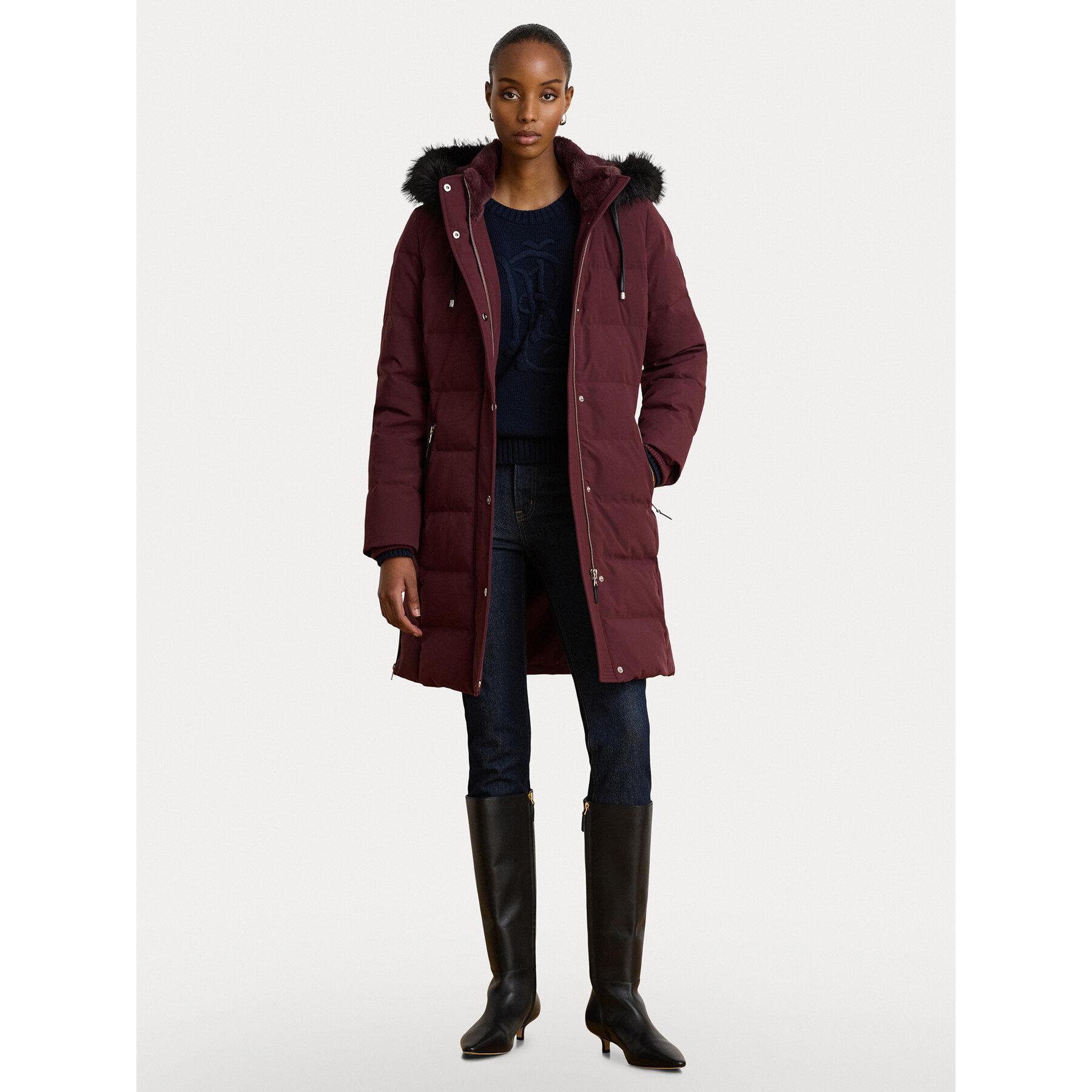 LAUREN RALPH LAUREN Daunenjacke 297957509009 Dunkelrot Regular Fit