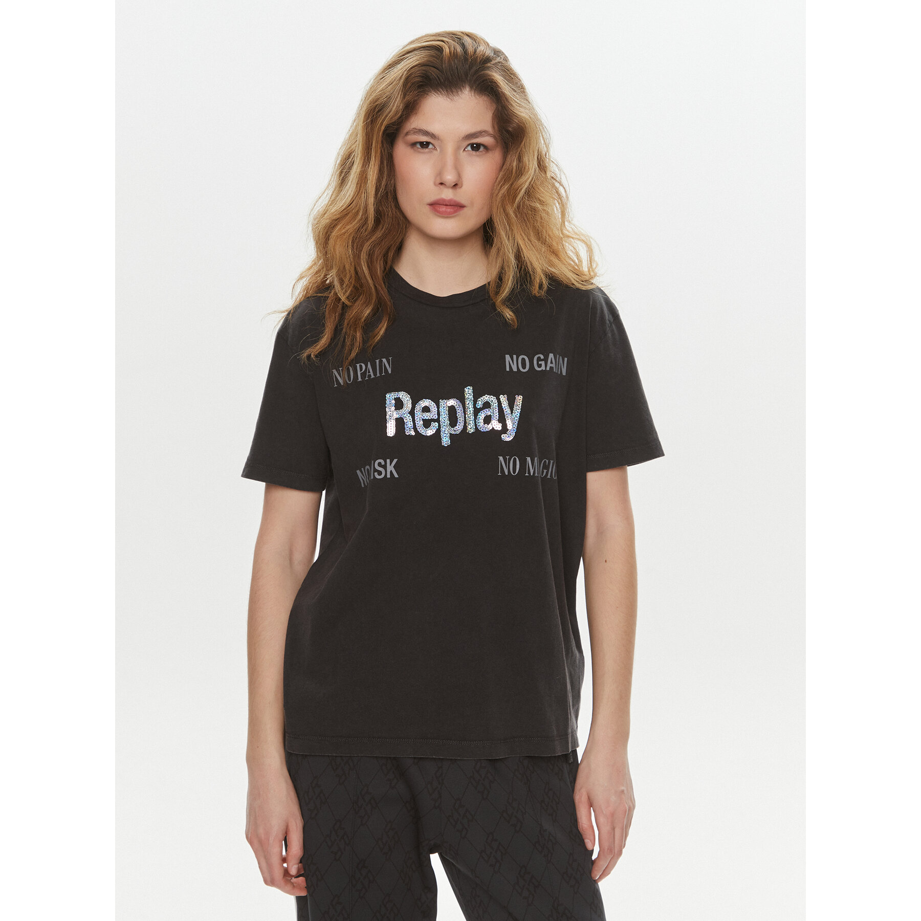 Replay T-shirt W3072A.000.22658M Nero Regular Fit