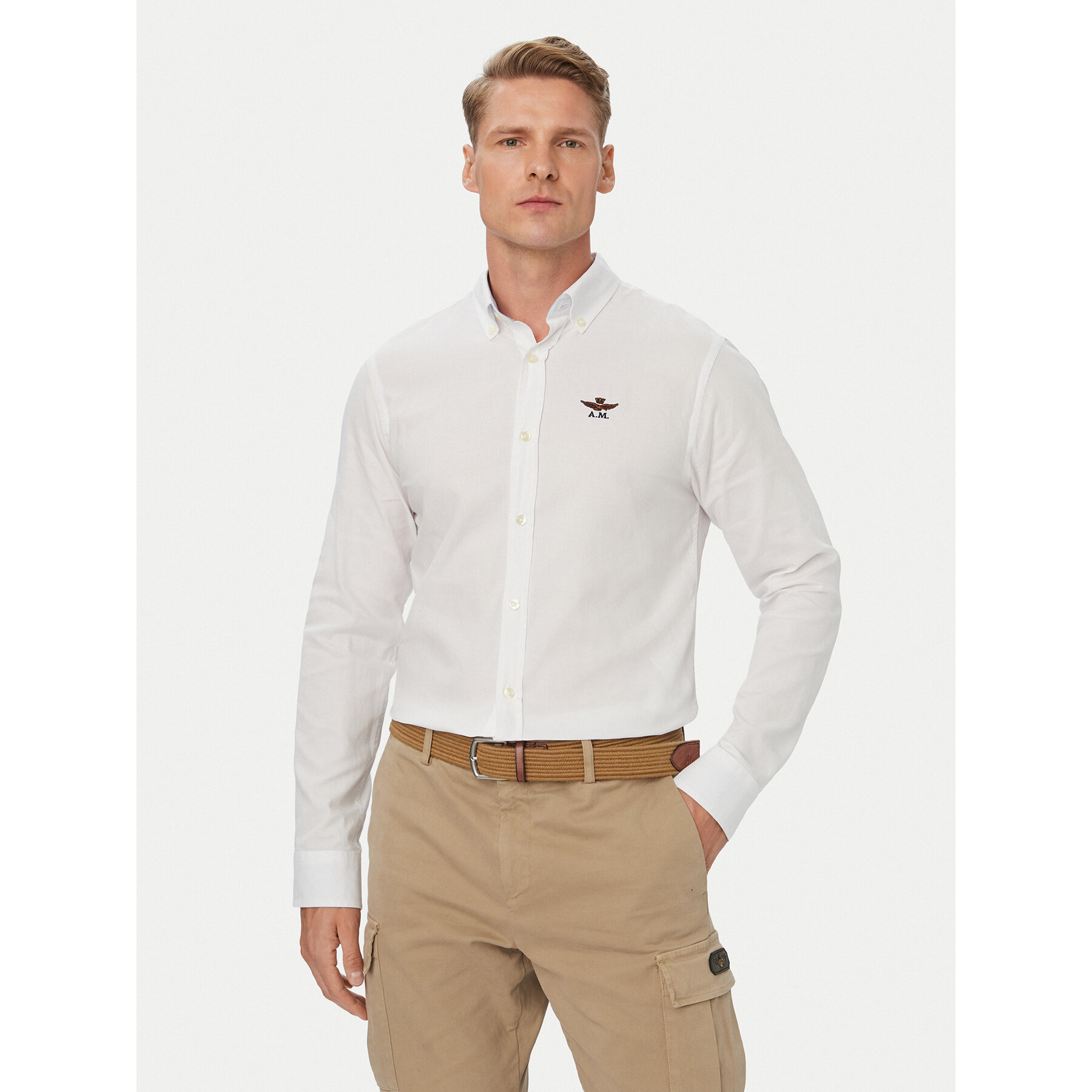 Aeronautica Militare Hemd 262CA1320UCT03532 Weiß Regular Fit