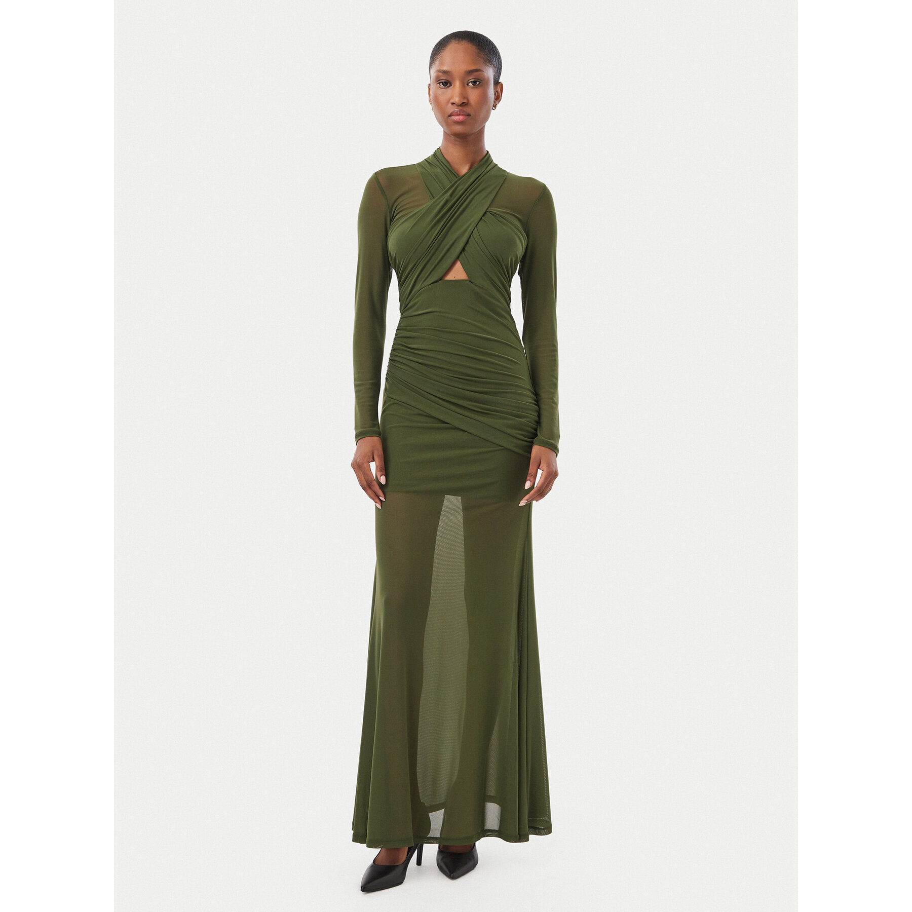 Bardot Abendkleid Veria 59987DB Khakifarben Regular Fit