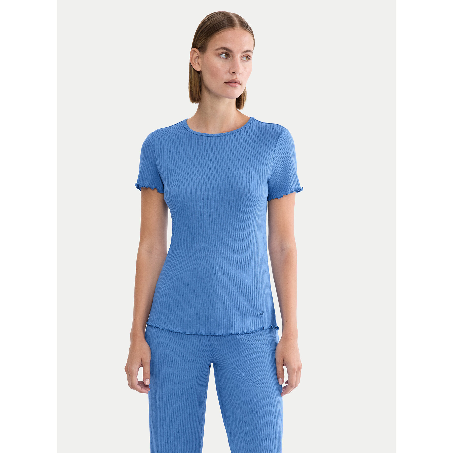 Triumph Pyjama-T-Shirt Mix & Match 10227214 Blau Regular Fit
