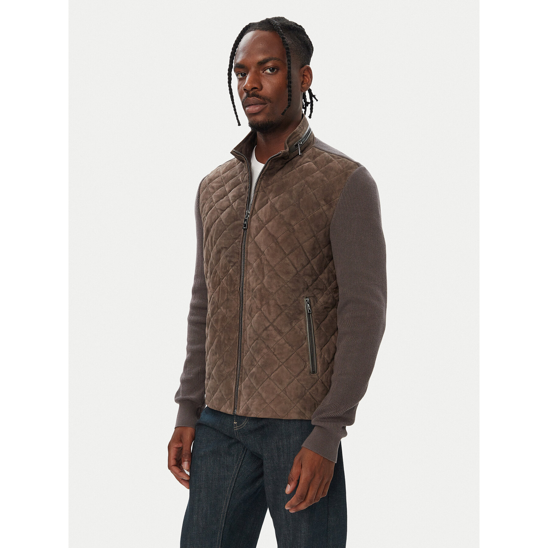 Milestone Lederjacke MSPaxton 631624 60885 Dunkelgrau Regular Fit