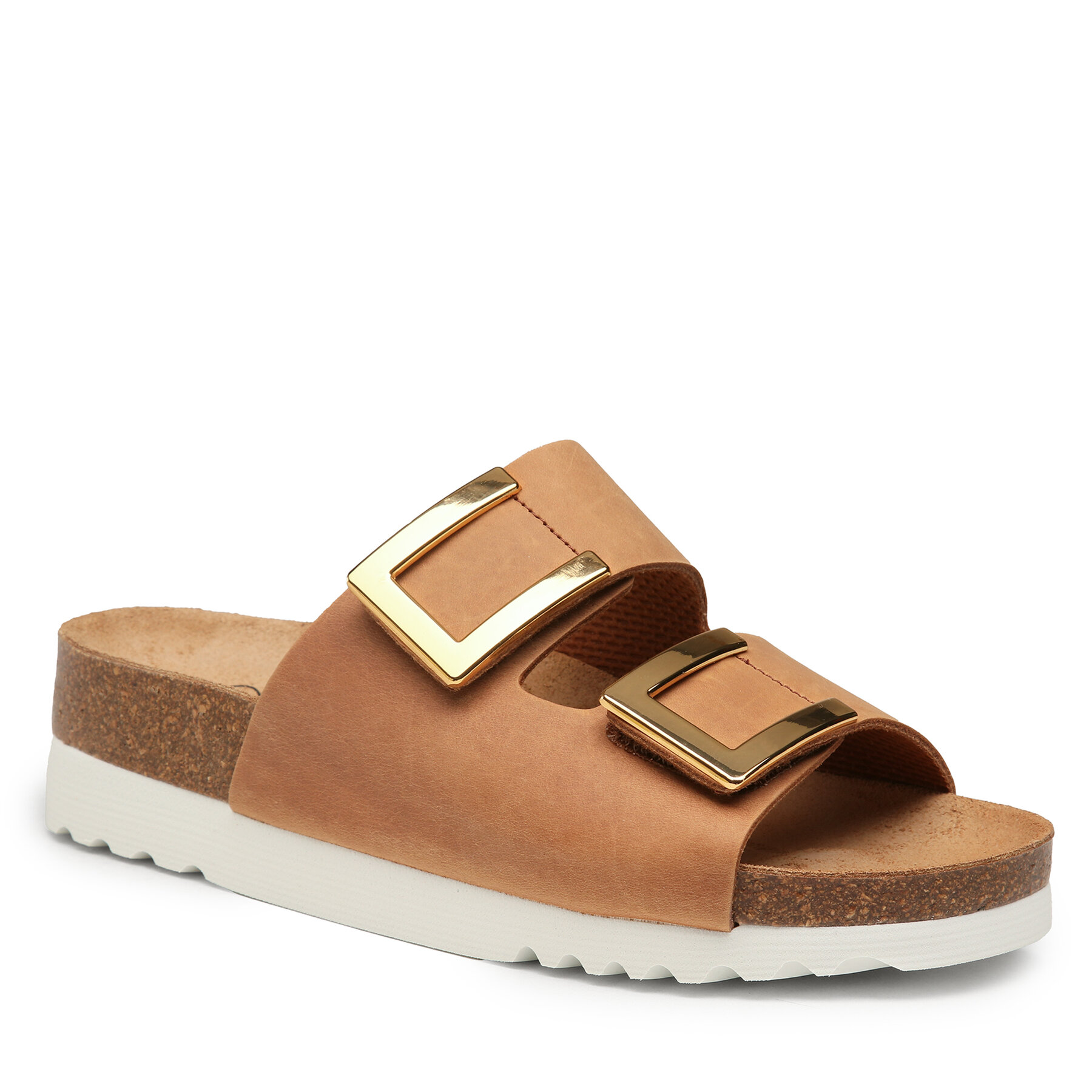 Παντόφλες Scholl Monterey 2 Straps Ad Med MF30583 Καφέ