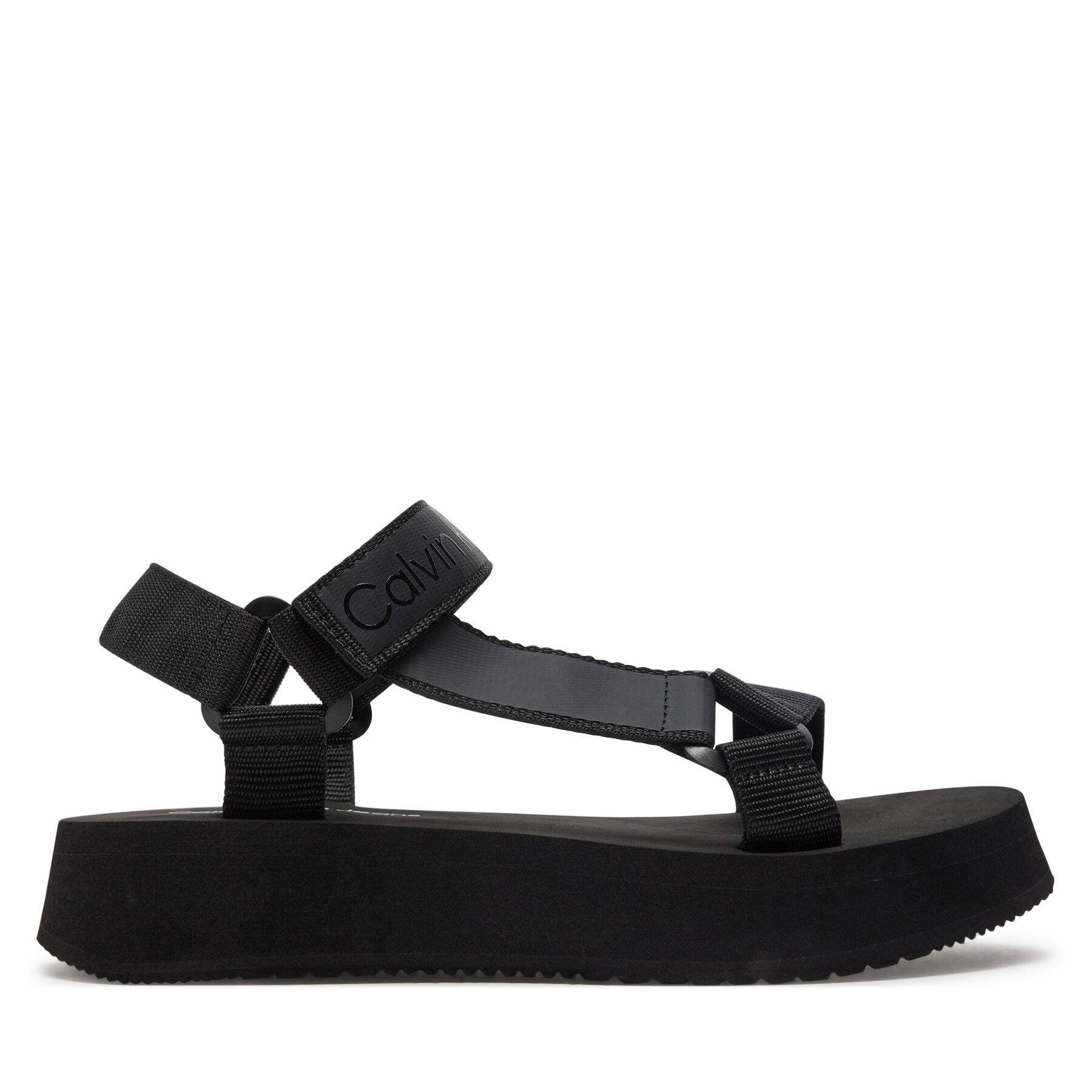 Sandale Calvin Klein Jeans Sandal Velcro Webbing Dc YW0YW01353 Negru