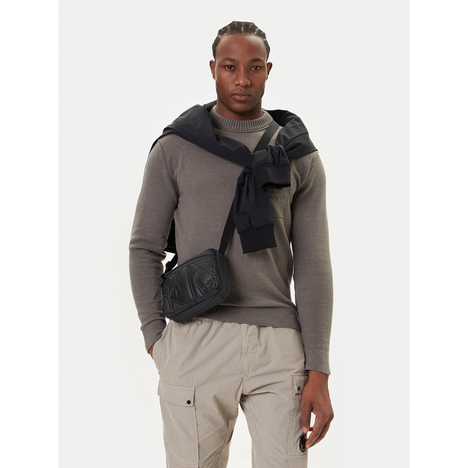 Torbica za okrog pasu Calvin Klein Puffer Camera Bag LV04D3192G Črna