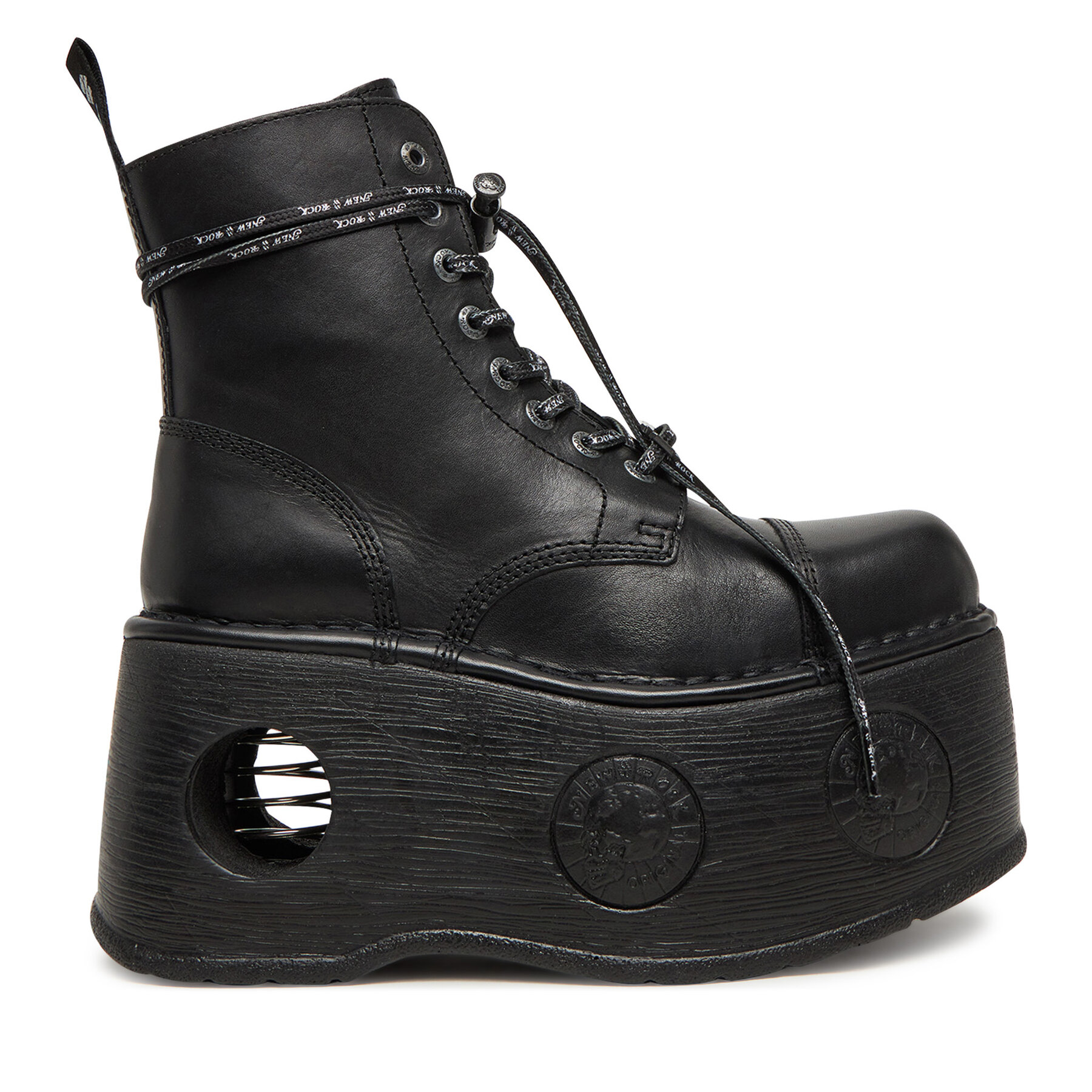 Šnurovacia obuv NEW ROCK M-MILI083CCT-C18 Čierna