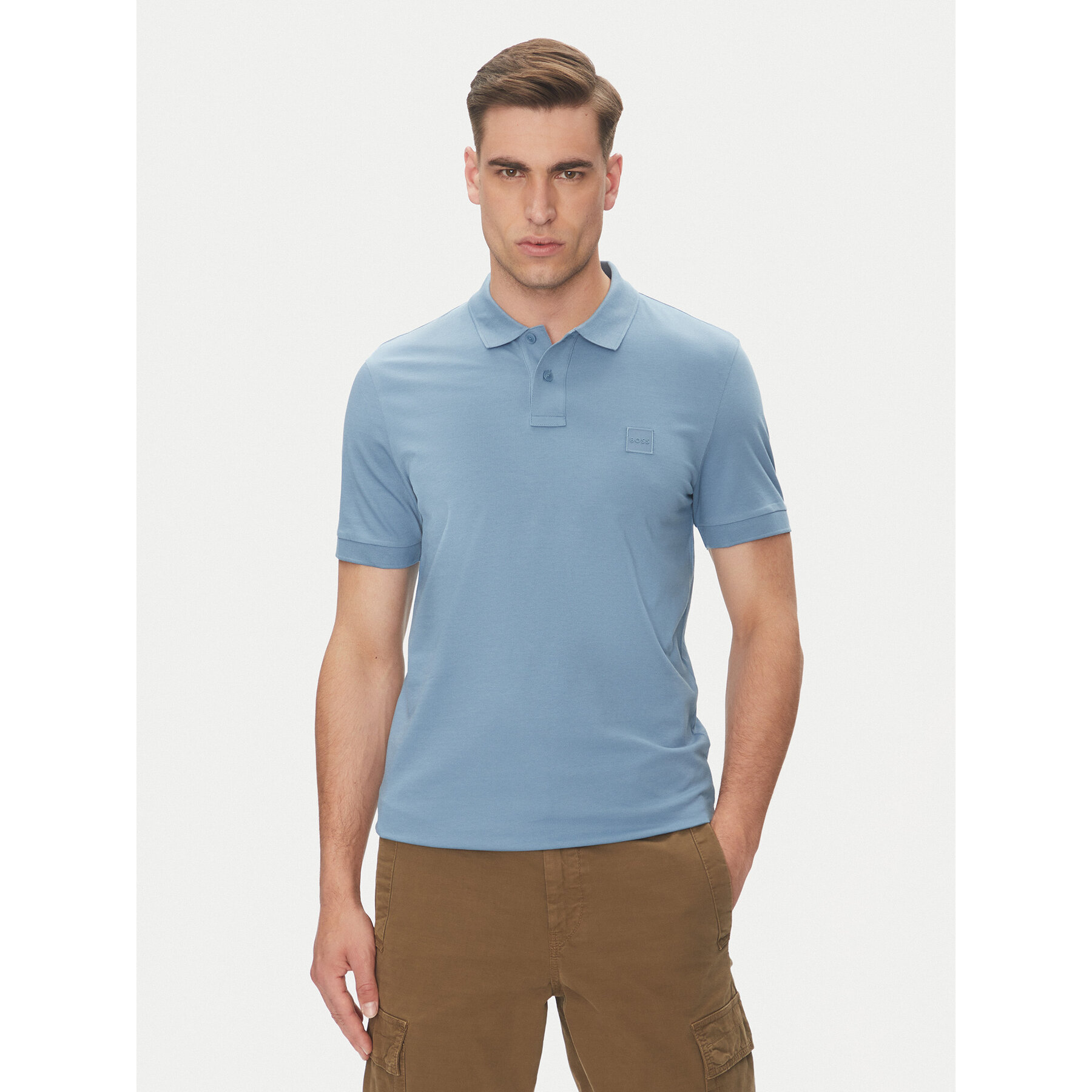 BOSS Pólóing Passenger 50507803 Kék Slim Fit