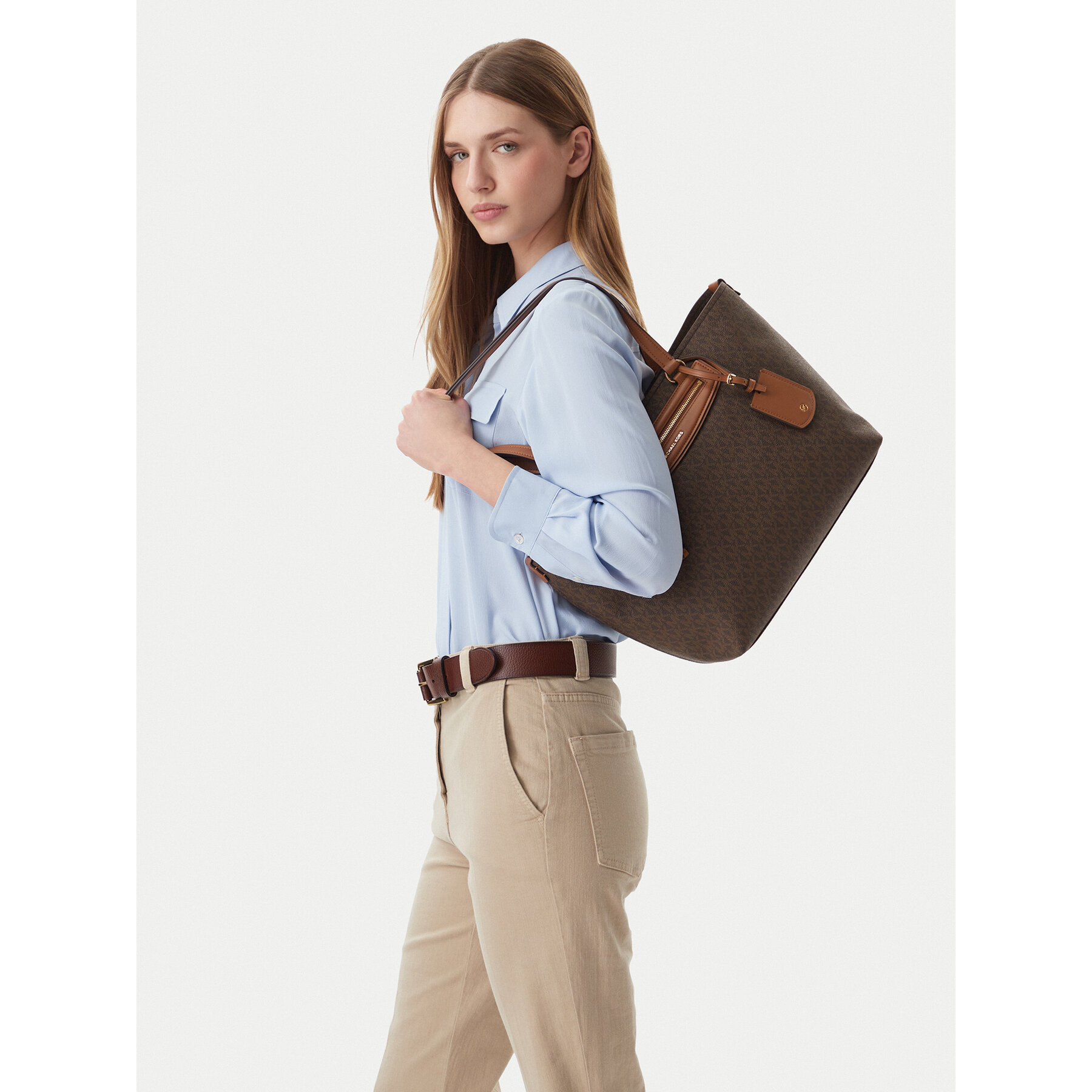 Torbica MICHAEL Michael Kors Jet Set 30S6GTVT2B Smeđa