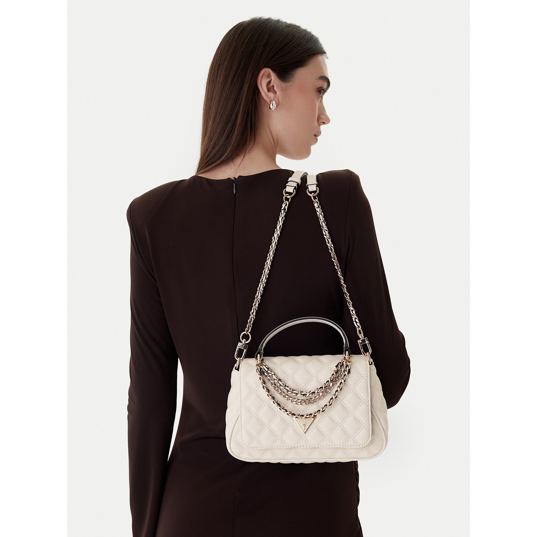 Geantă Guess HWQG96 73190 Écru