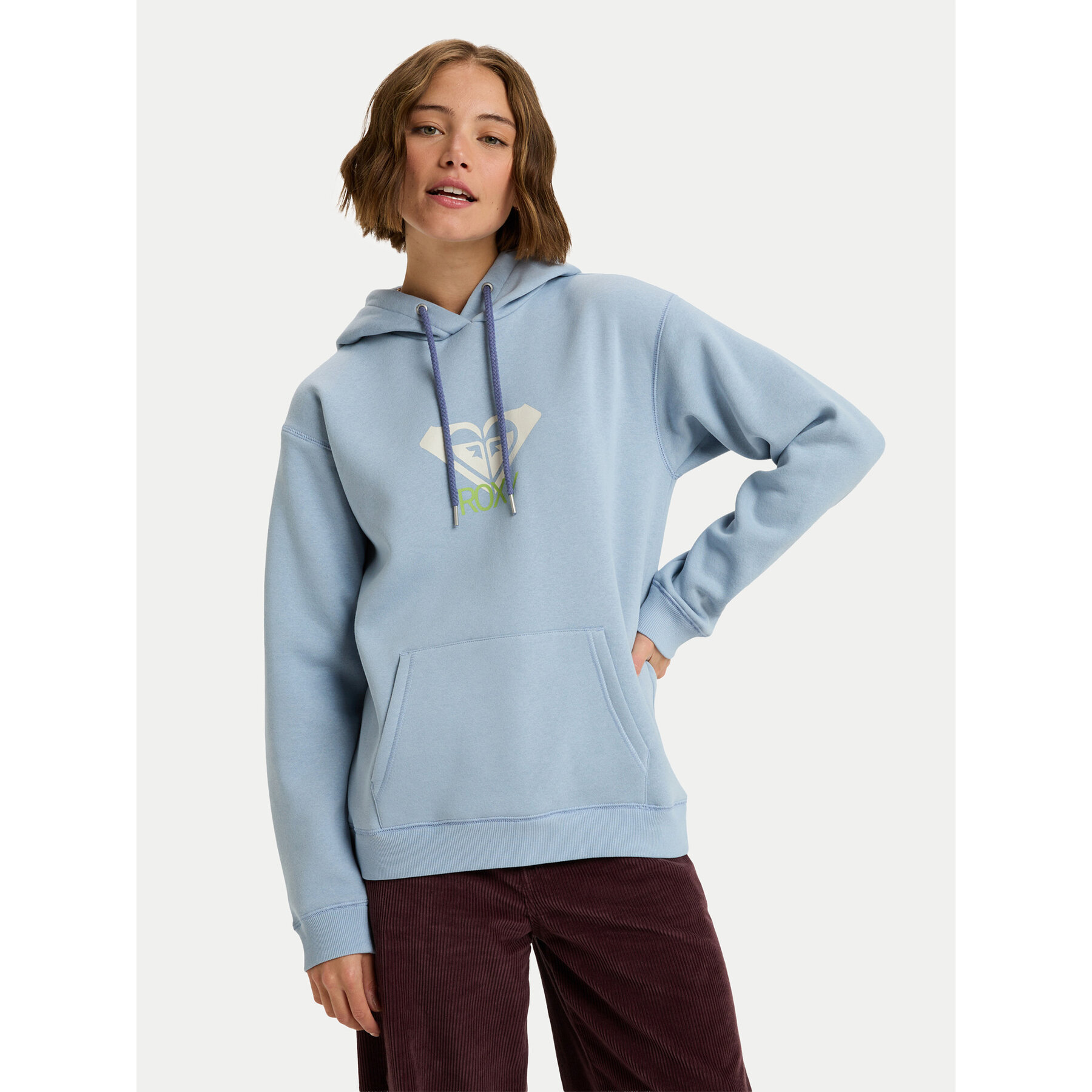 Roxy Sweatshirt Surf Stoked Brushed Art ERJFT05020 Himmelblau Regular Fit