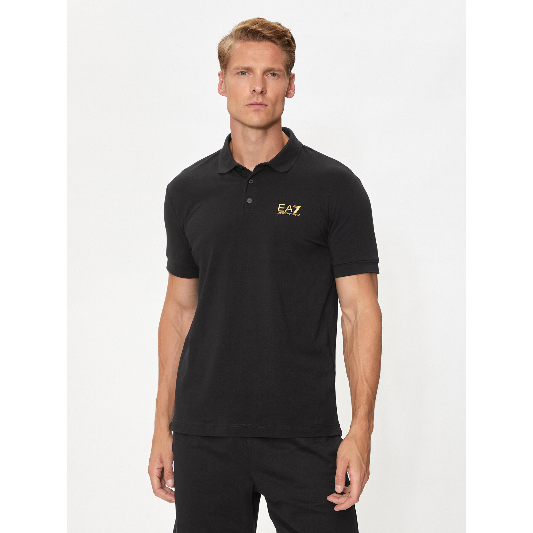 EA7 Emporio Armani Pólóing 8NPF14 PJVQZ 0208 Fekete Regular Fit