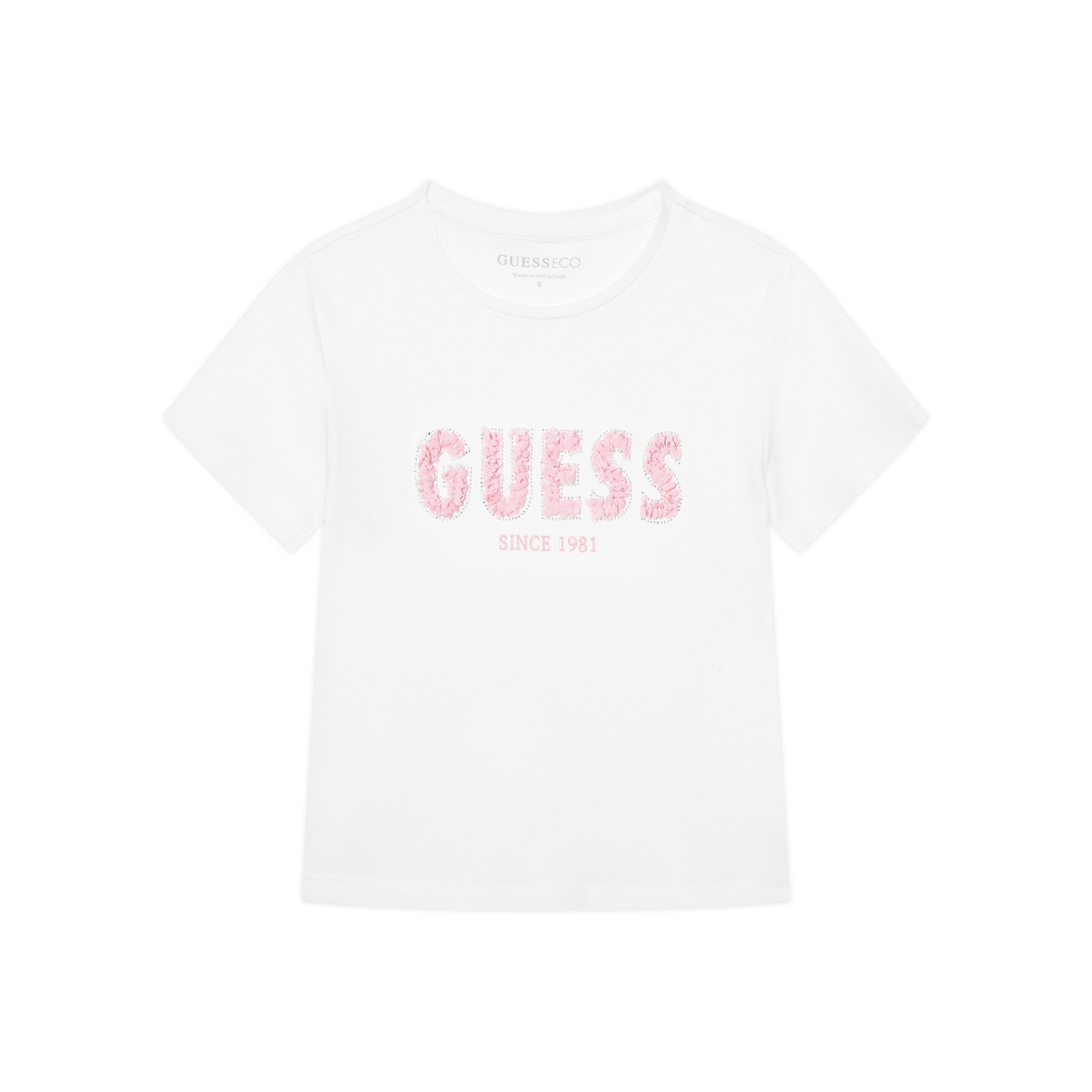 Guess T-shirt J6RI24 K6YW4 Bijela Regular Fit