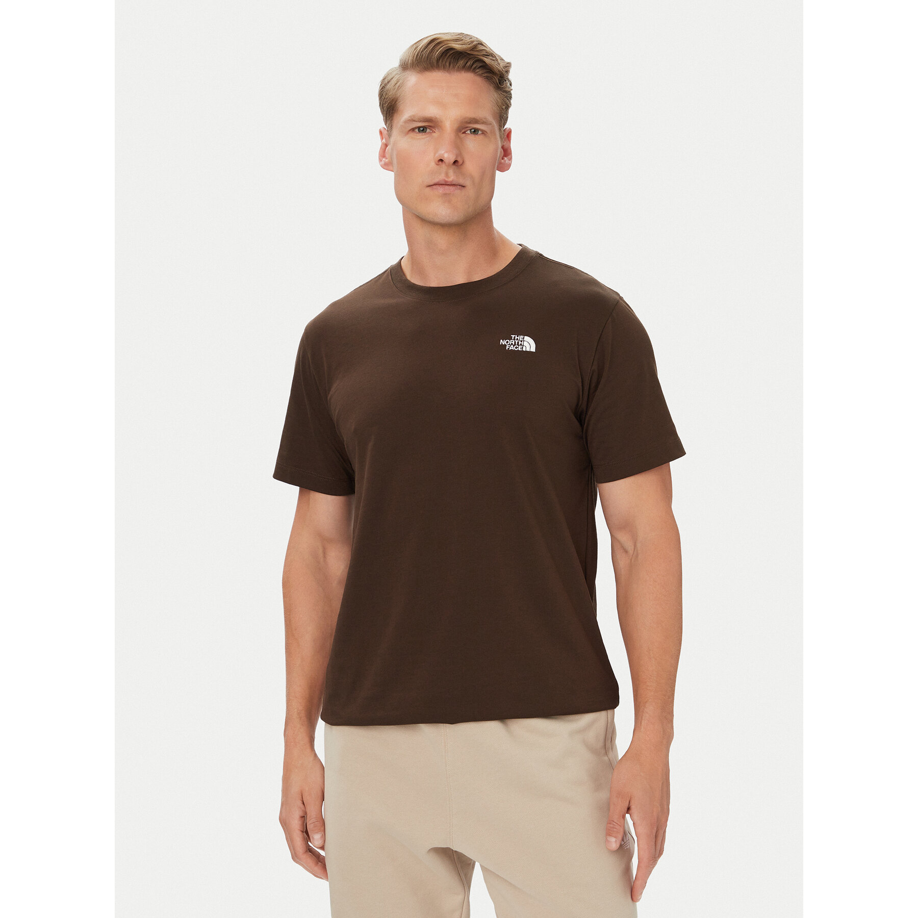 The North Face T-Shirt Evolution Simple Dome NF0A8CZ2 Dunkelbraun Regular Fit
