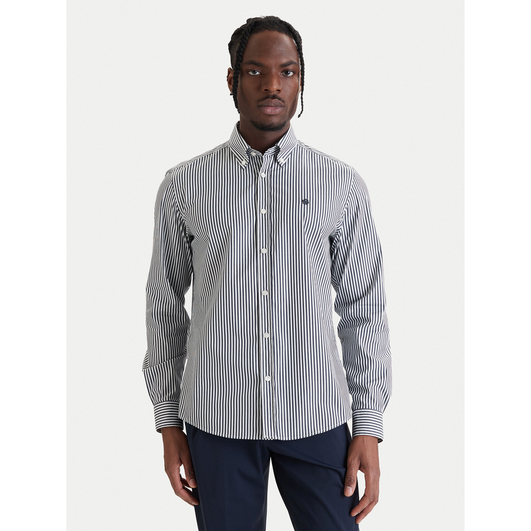 BOSS Hemd H-Liam 50562048 Dunkelblau Regular Fit