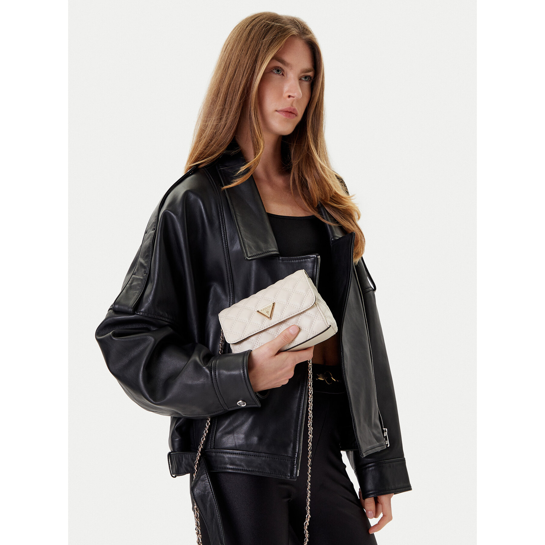 Geantă Guess Giully II Mini HWQG96 73740 Alb