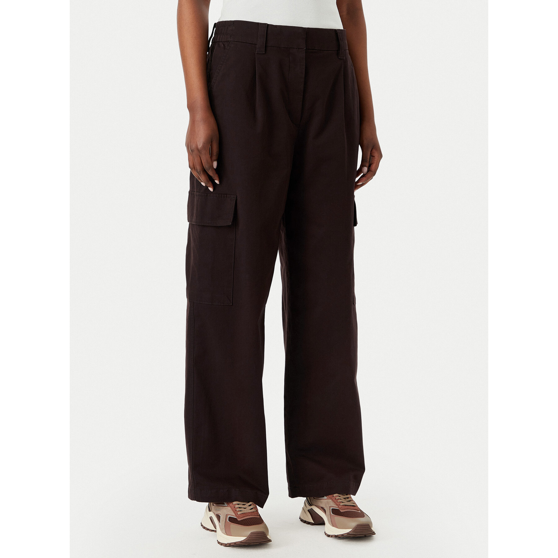 Calvin Klein Jeans Cargohose LV047F623G Dunkelbraun Relaxed Fit