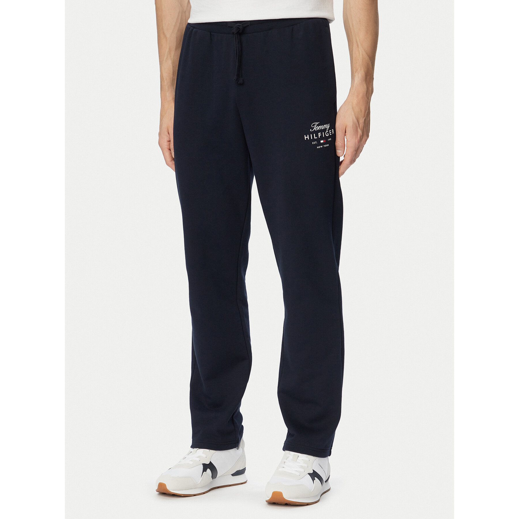 Tommy Hilfiger Jogginghose Script Stack MW0MW44332 Dunkelblau Regular Fit