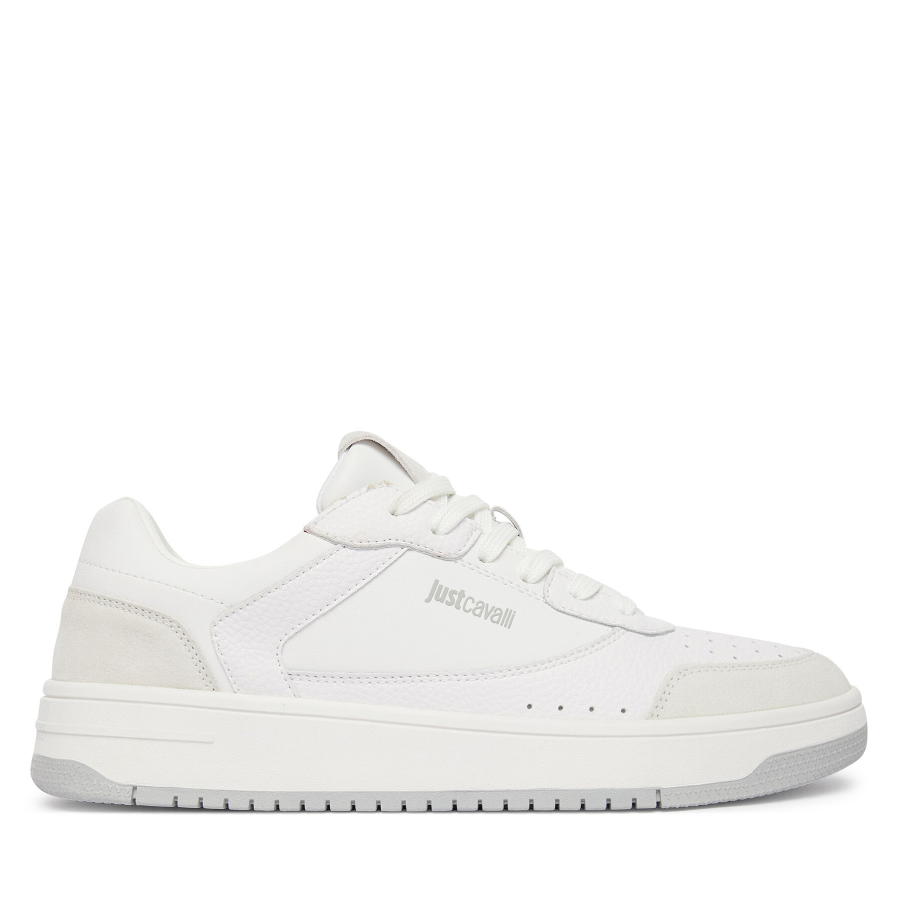 Sneakersy Just Cavalli 80QA3SM8 ZPC23 Biela
