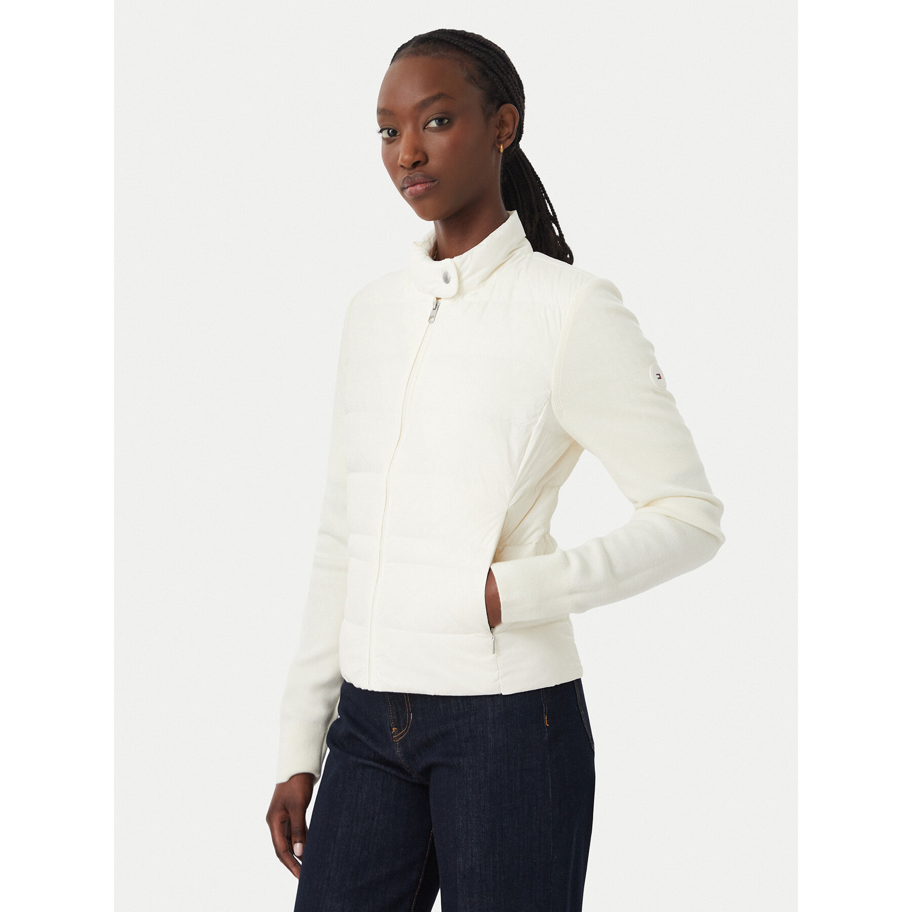 Tommy Hilfiger Übergangsjacke WW0WW51095 Creme Regular Fit