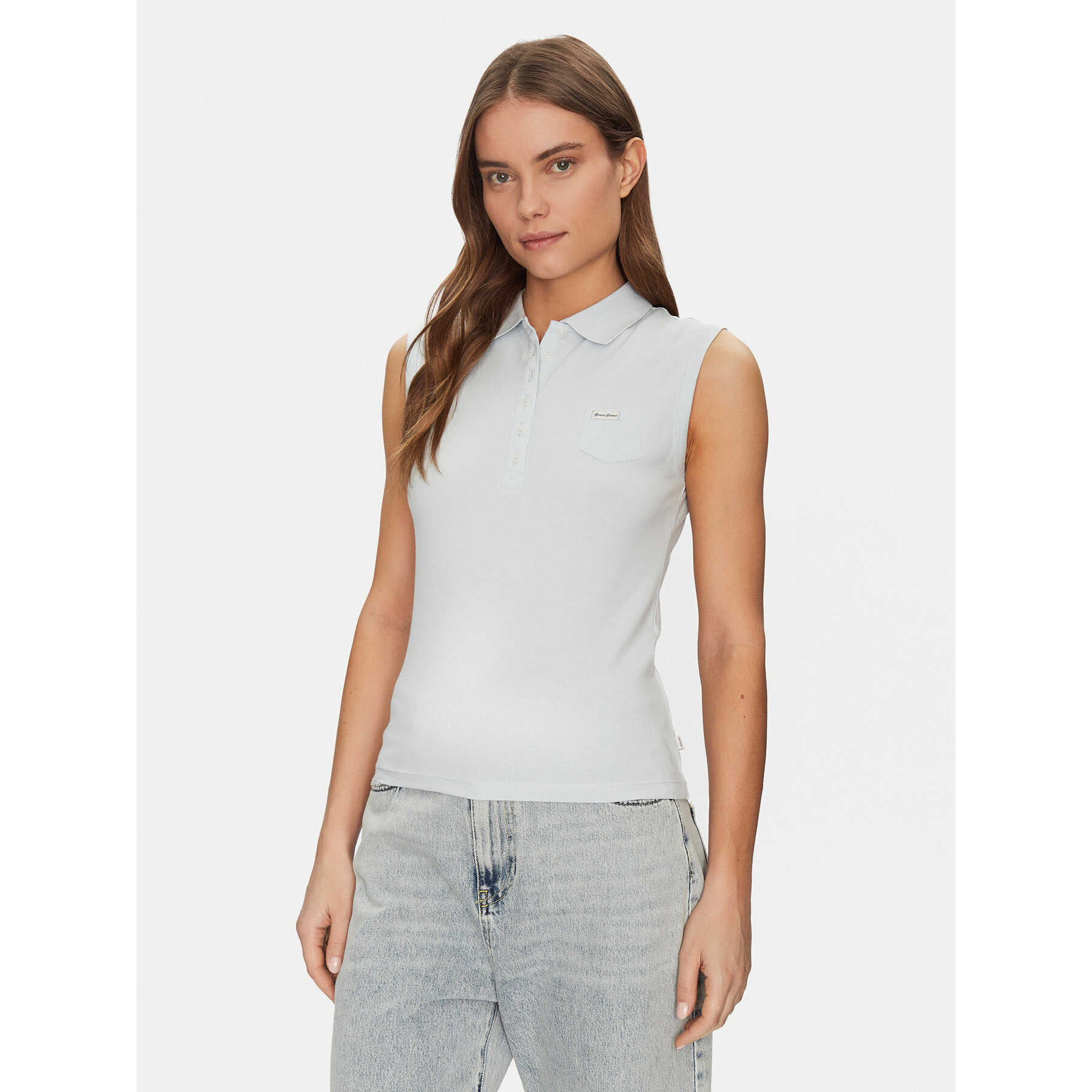 Guess Jeans Pólóing W5GP24 KCYR1 Kék Regular Fit