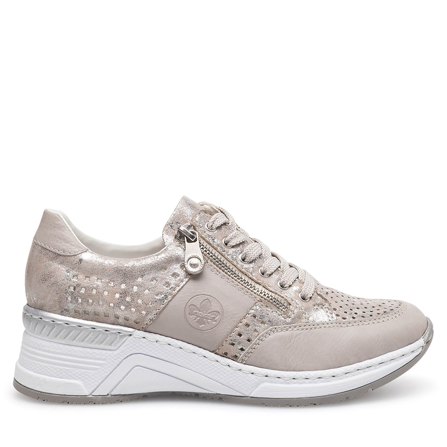 Sneakersy Rieker N4327-80 Strieborná