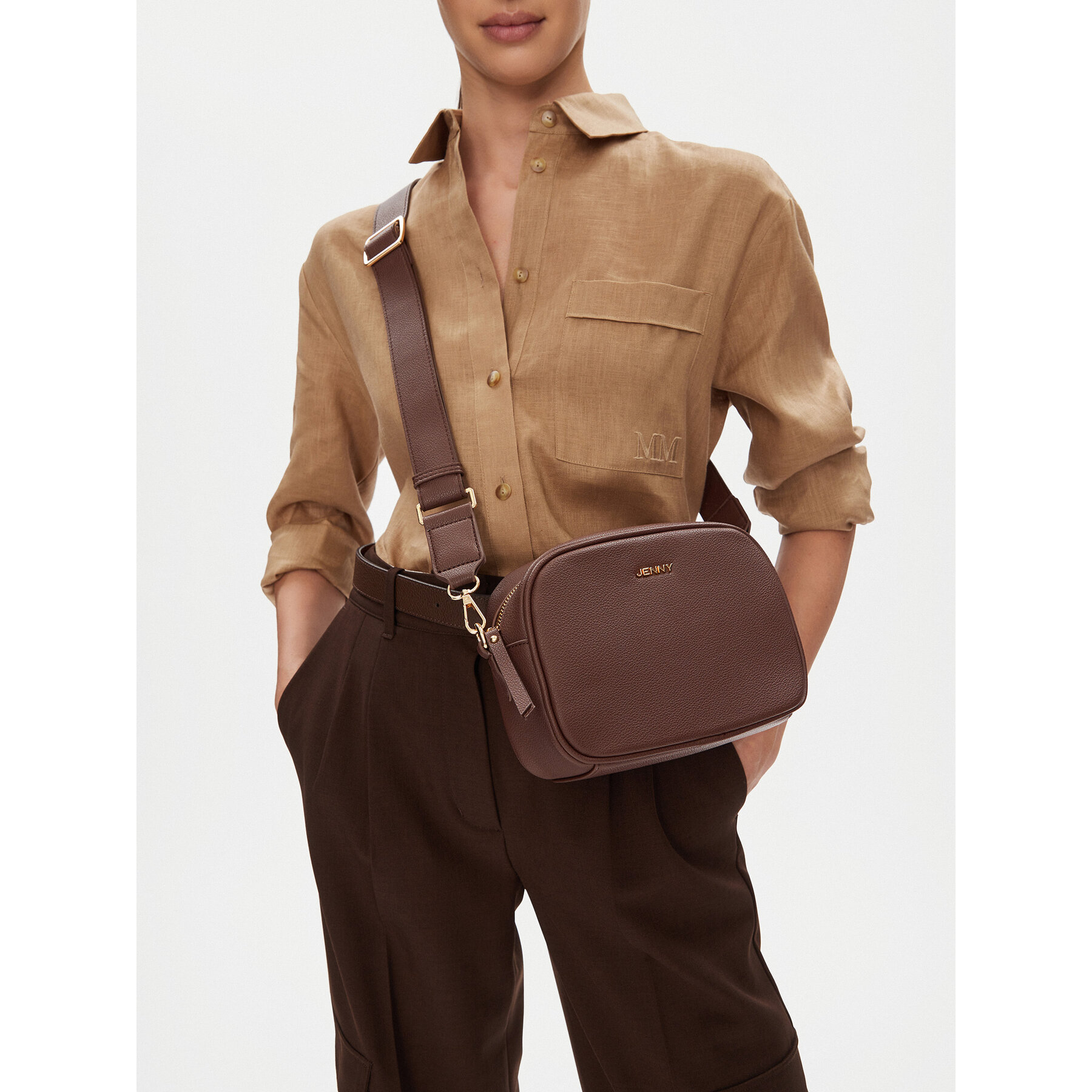 Τσάντα JENNY C-JEN-L-003-08 Καφέ