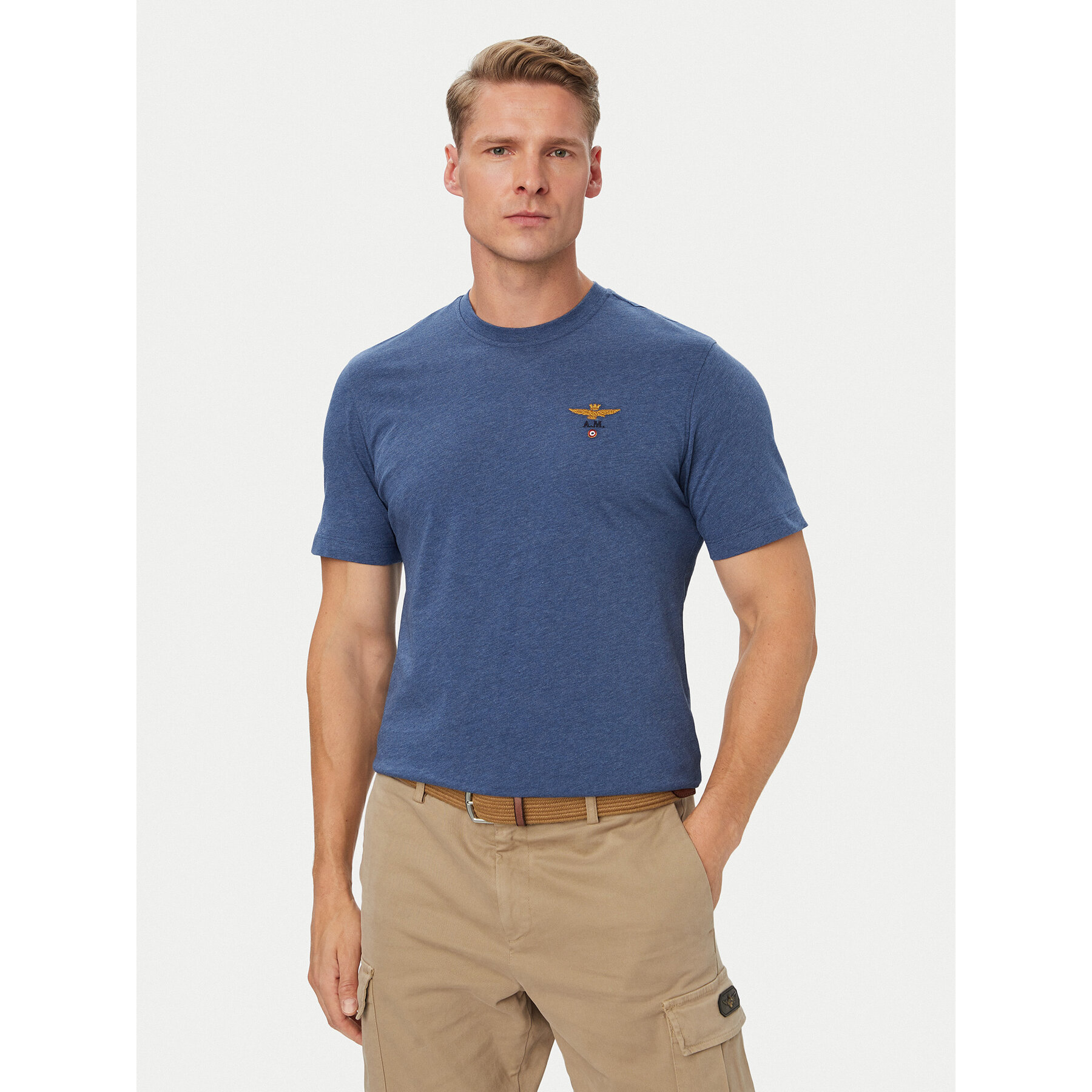 Aeronautica Militare T-Shirt 262TS1580UJ00372 Blau Regular Fit