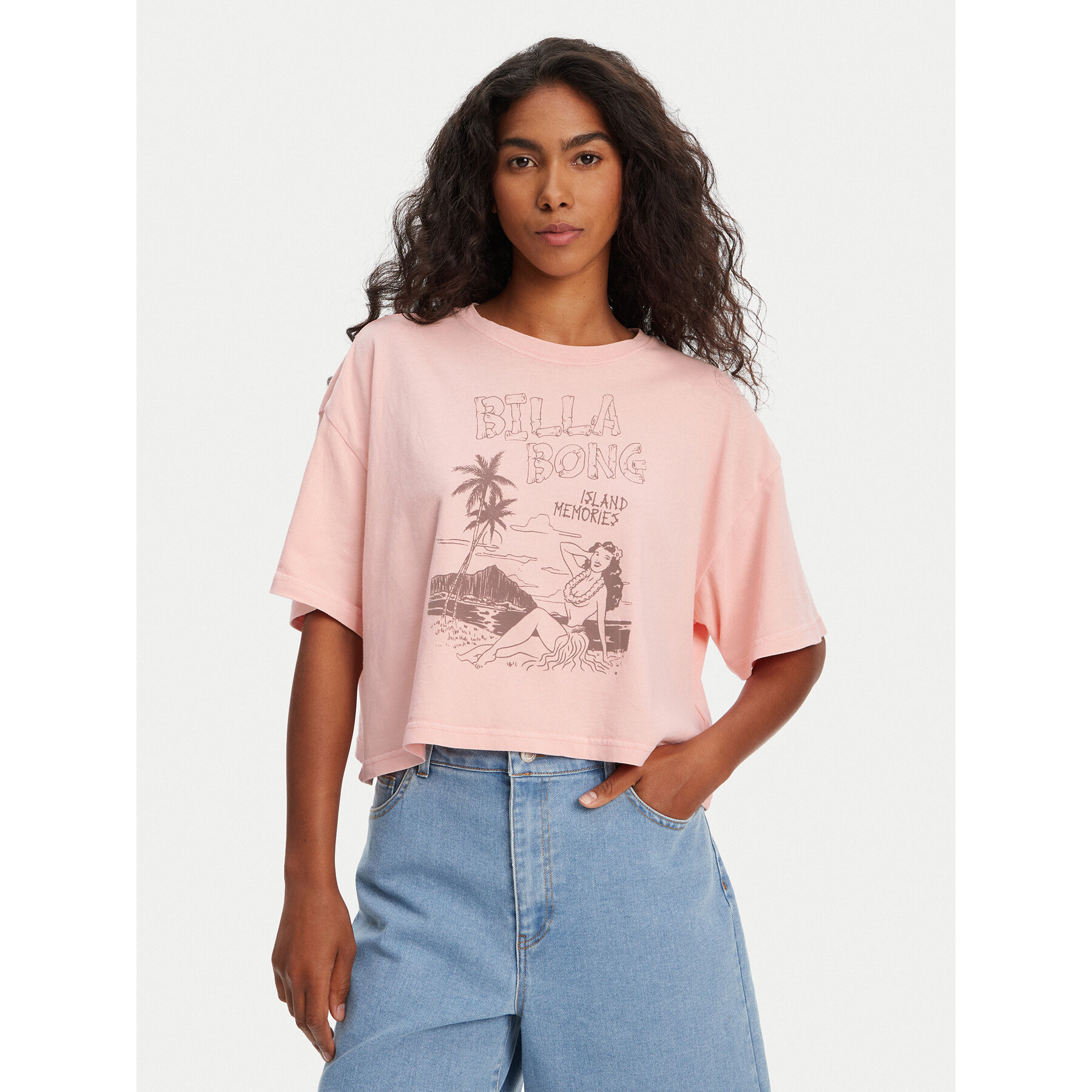 Billabong T-shirt Island Memories EBJZT00427 Corallo Oversize