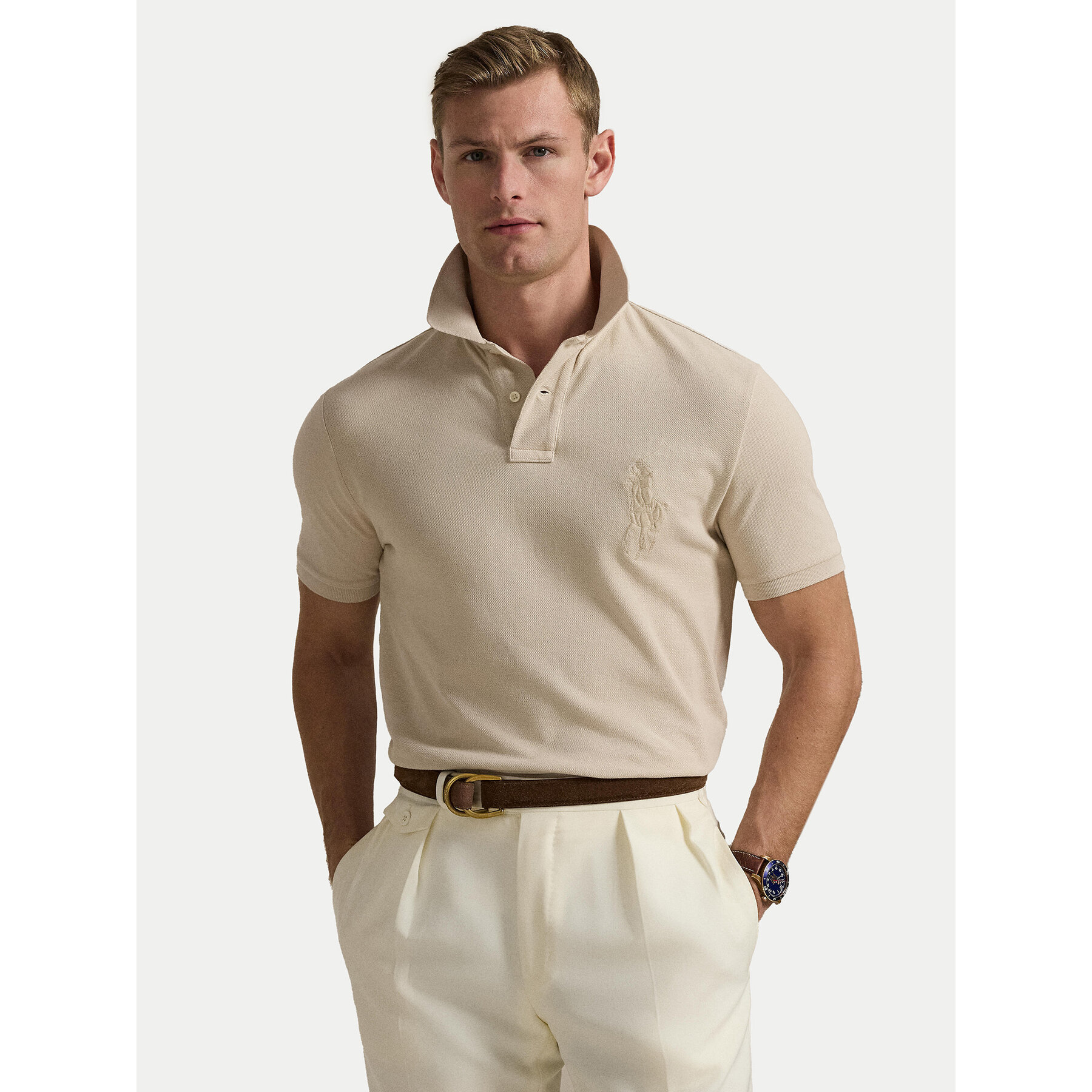 Polo Ralph Lauren Polo 710938137011 Μπεζ Slim Fit