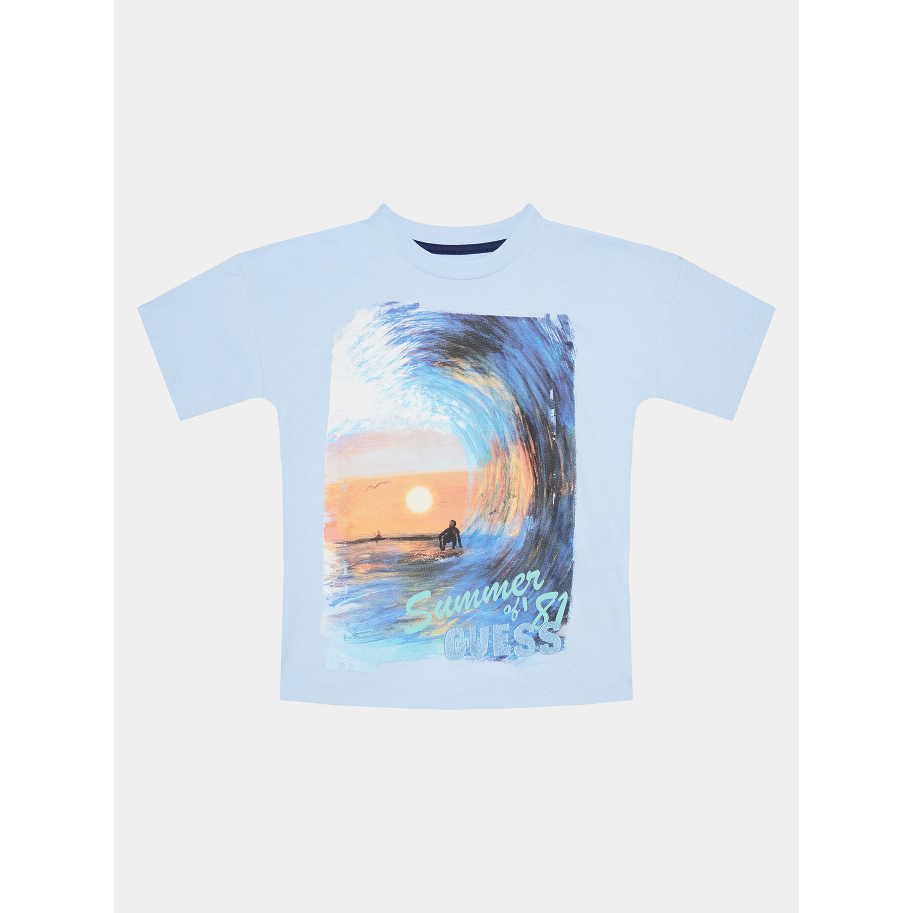 Guess T-Shirt L4GI12 K8HM4 Γαλάζιο Oversize